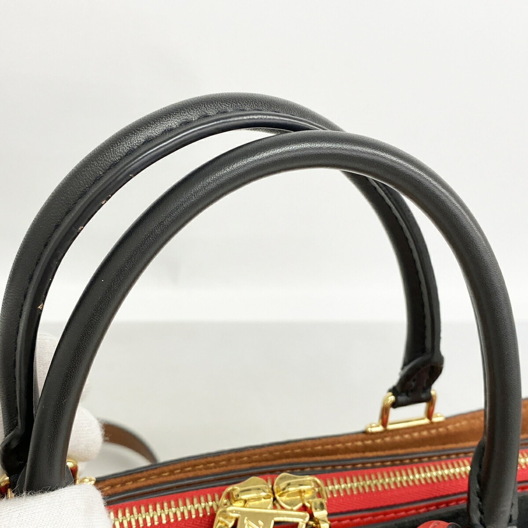 Louis Vuitton Brown Noir Red Color Handbag (Pre-Owned)