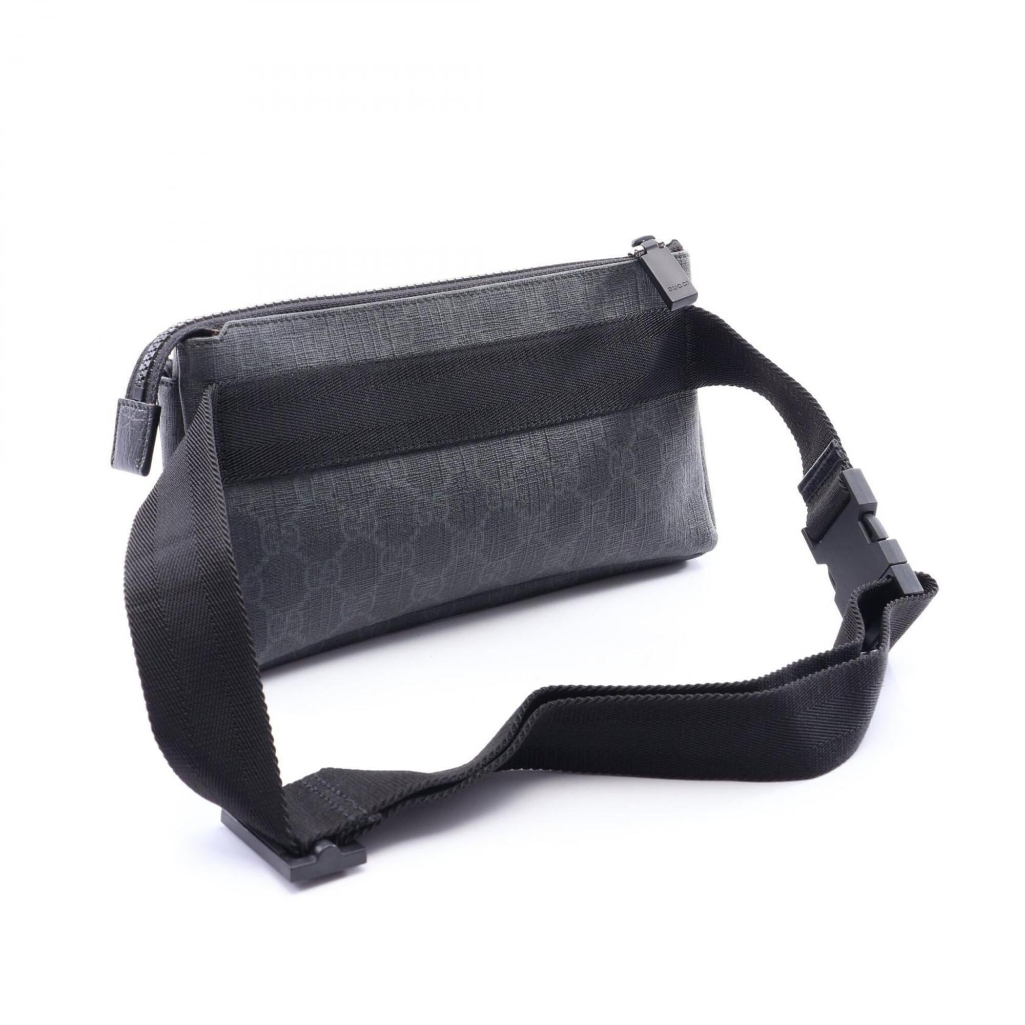 Gucci Black Pvc Leather Fanny Pack Handbag (Pre-Owned)