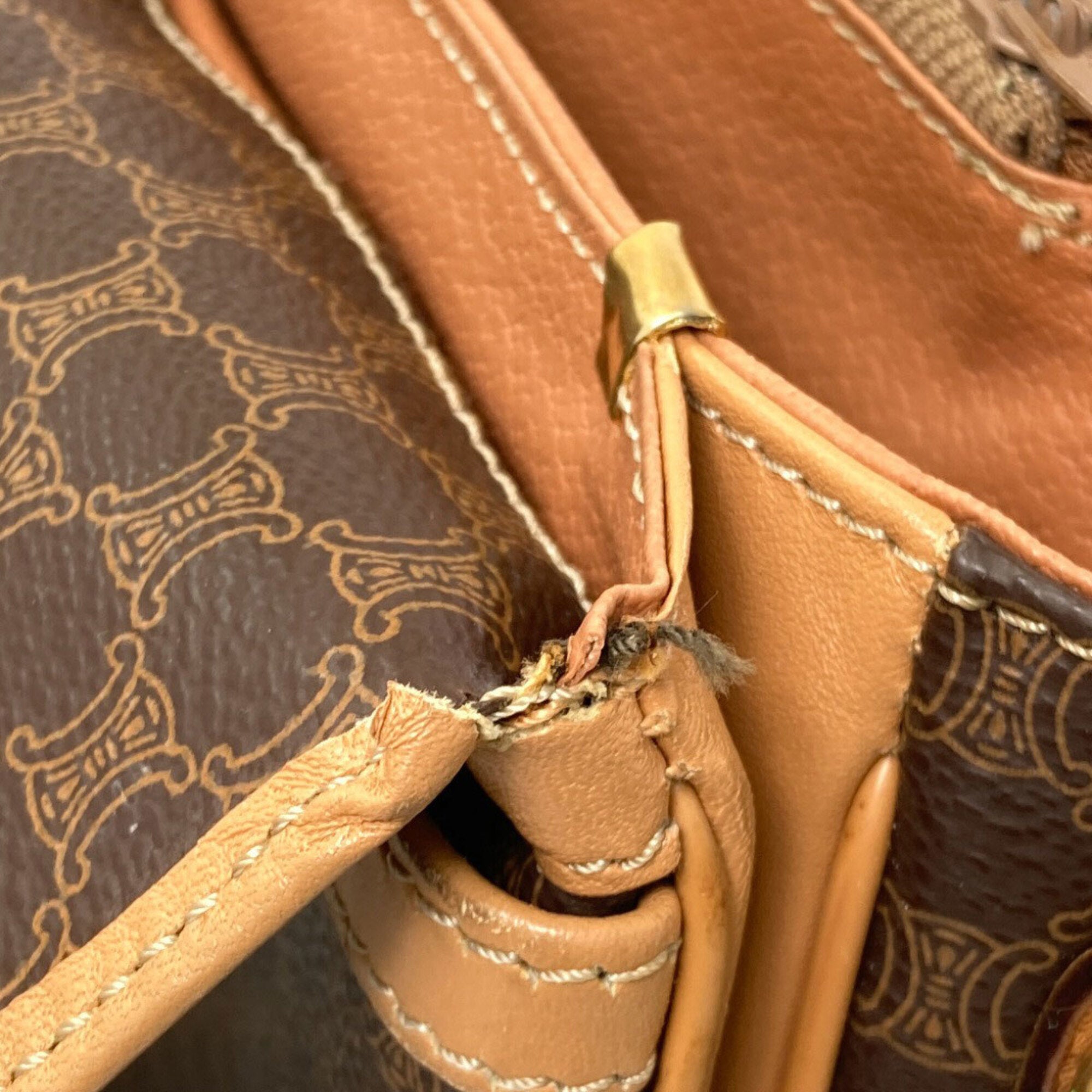 Celine Macadam Brown Pvc Shoulder Bag (Pre-Owned)
