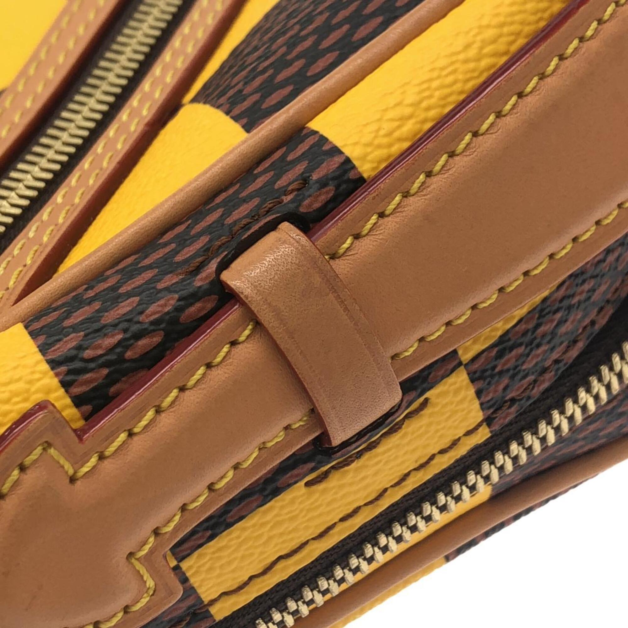 Louis Vuitton Damier Canvas Ebene Jaune Coated Canvas Shoulder Bag (Pre-Owned)