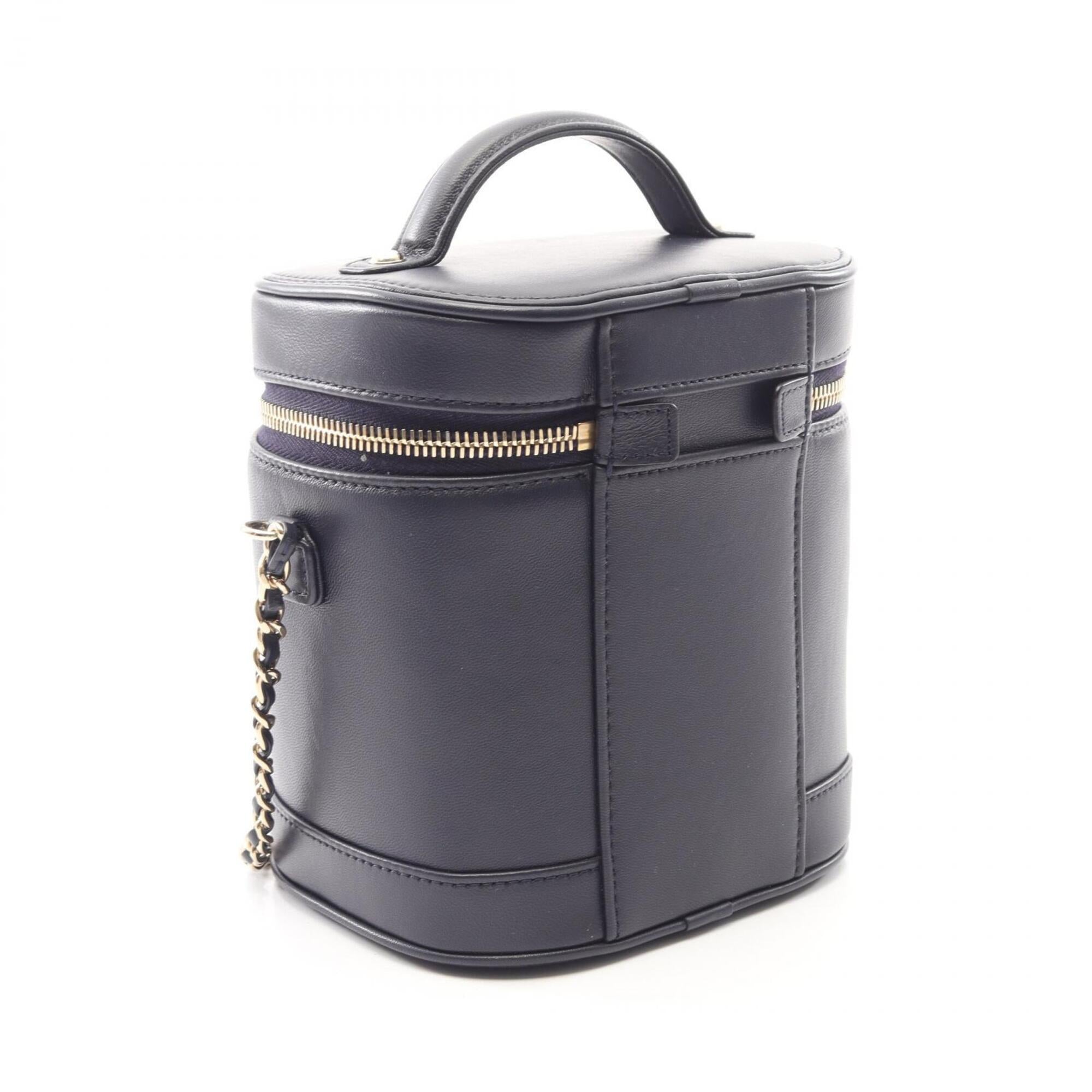 Chanel Navy Leather Handbag (Pre-Owned)