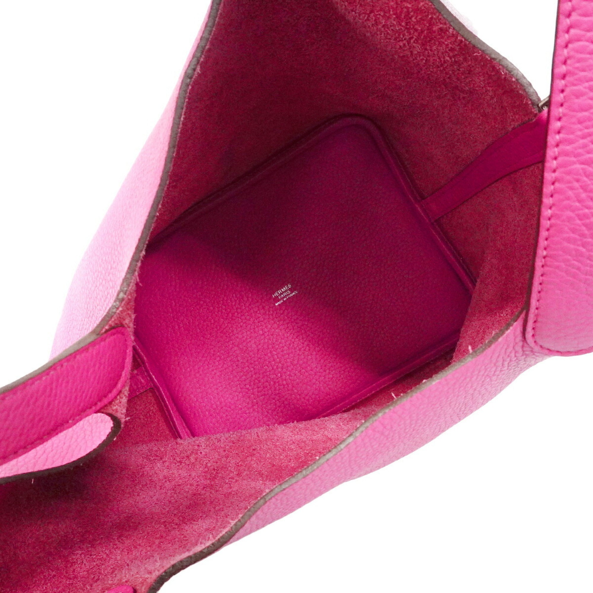 Hermes Rose Purple Taurillon Clemence Leather Handbag (Pre-Owned)