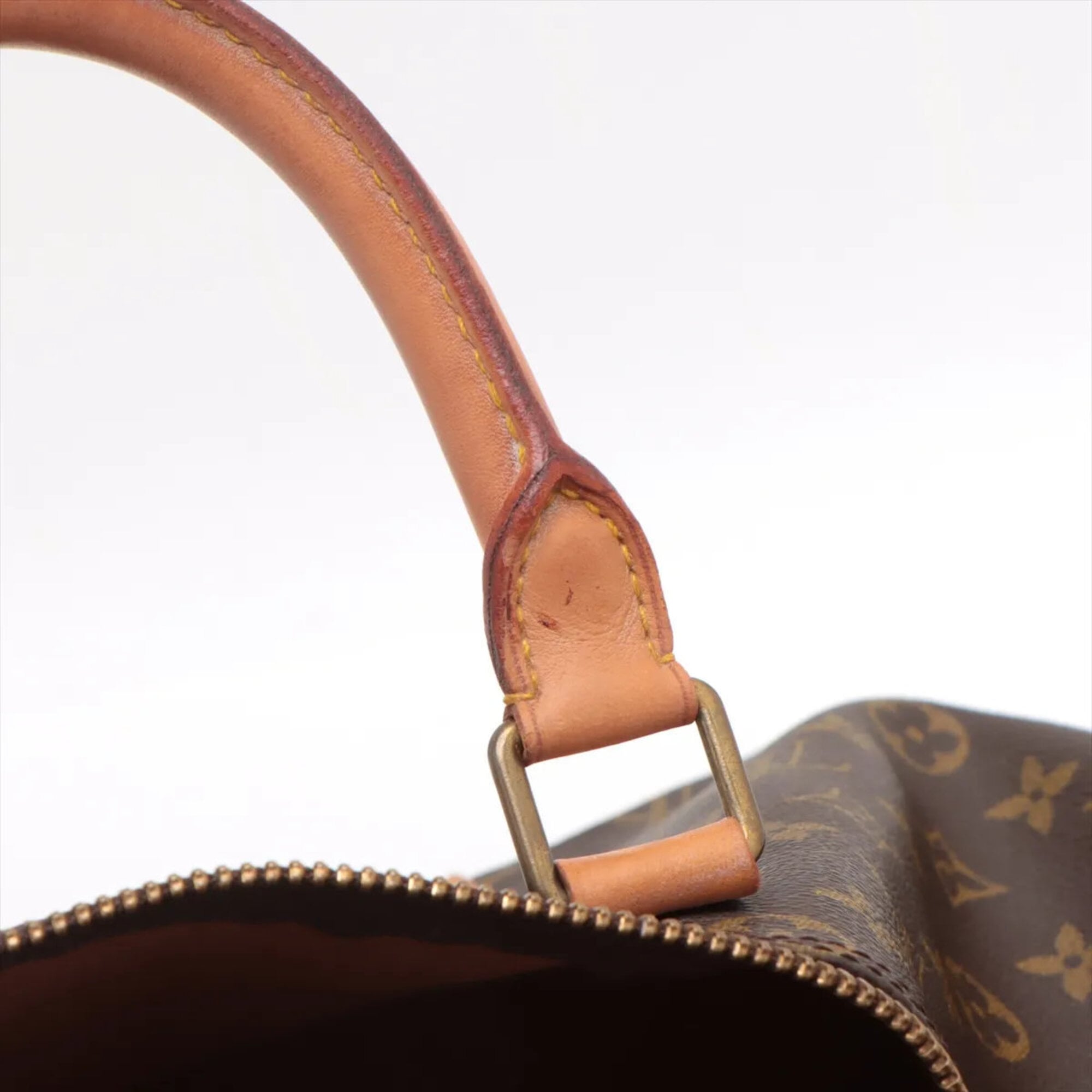 Louis Vuitton Brown Coated Canvas Leather Handbag Tote Bag (Pre-Owned)