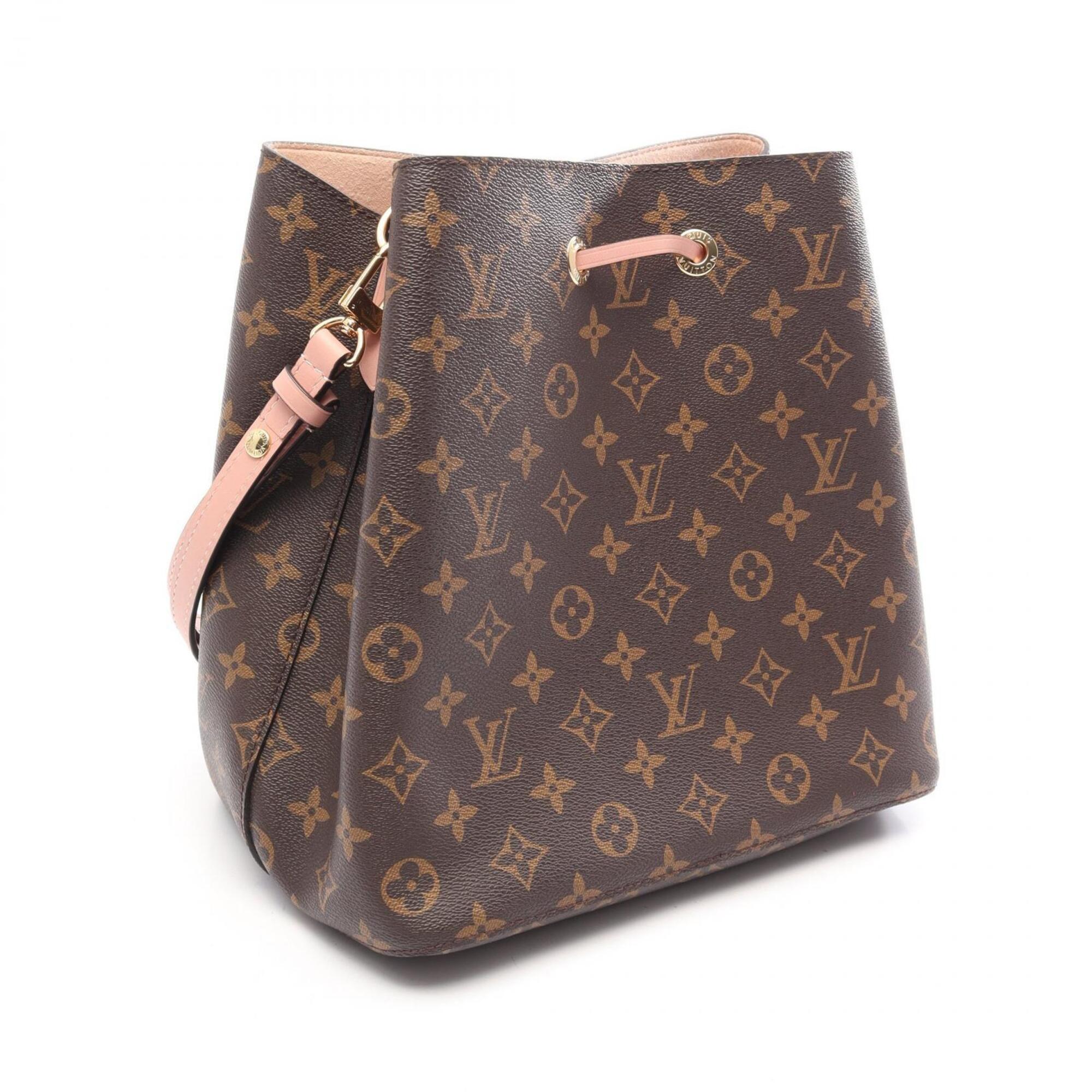 Louis Vuitton Brown Monogram Pink Rose Poudre Coated Canvas Leather Handbag Shoulder Bag (Pre-Owned)