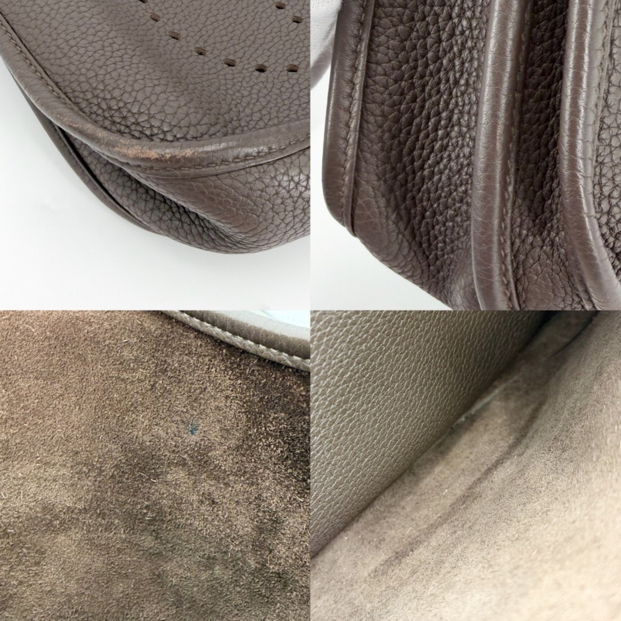 Hermes Evelyne Brown Leather Shoulder Bag (Pre-Owned)
