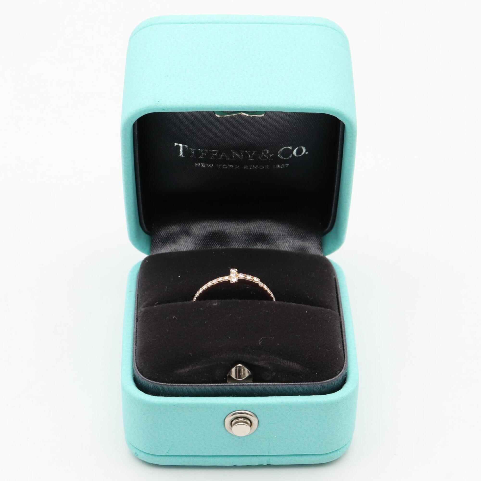 Tiffany Gold Clear Pink Gold (18K) Band Ring (Pre-Owned)