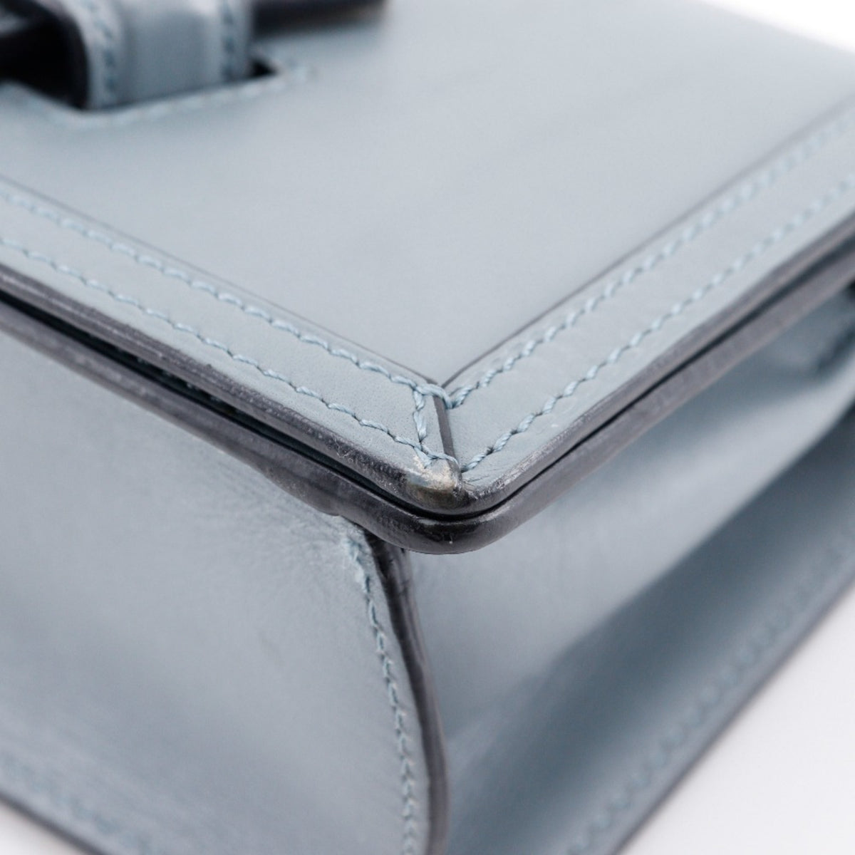 Loewe Light Blue Stone Blue Leather Shoulder Bag (Pre-Owned)