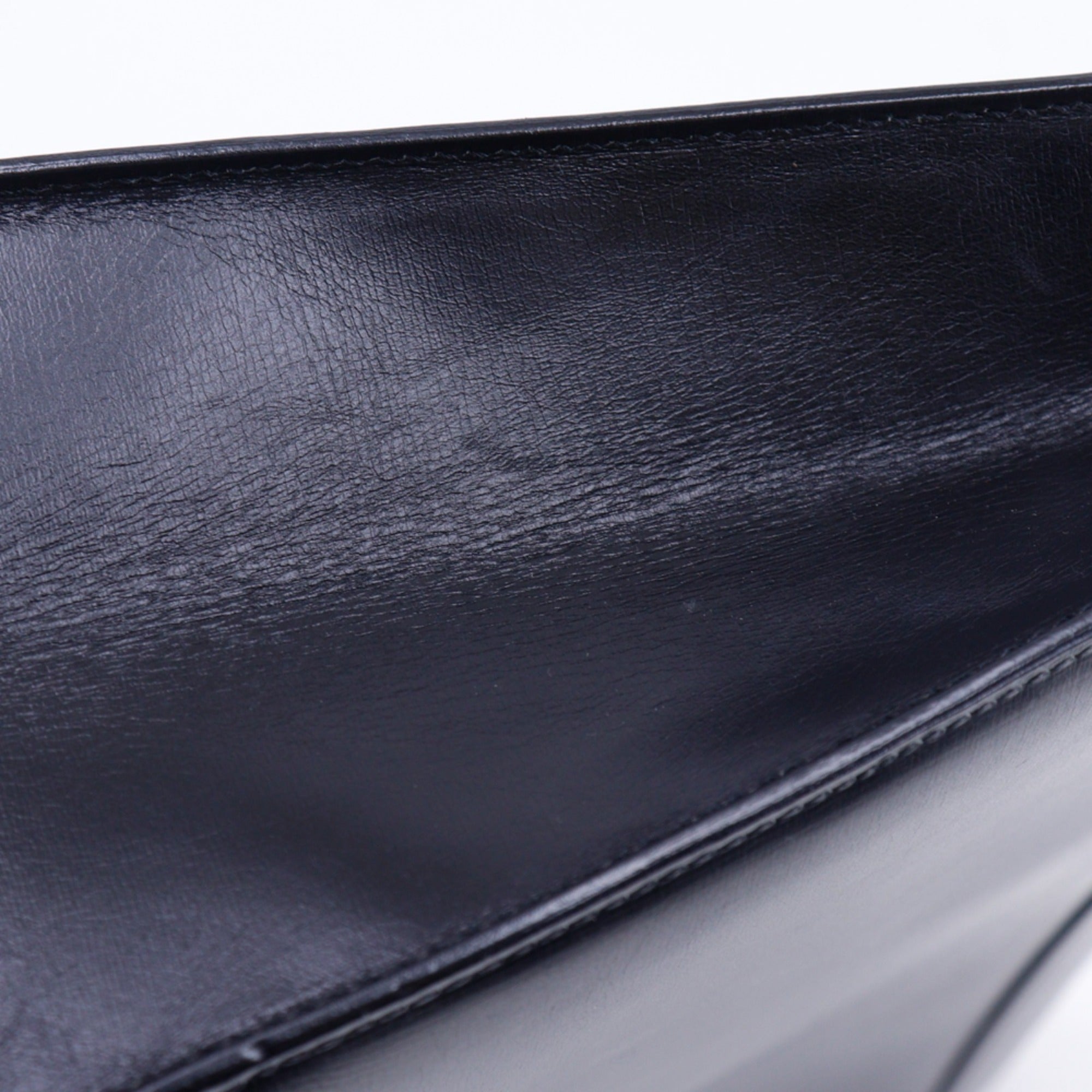 Celine Black Leather Clutch Bag Shoulder Bag (Pre-Owned)