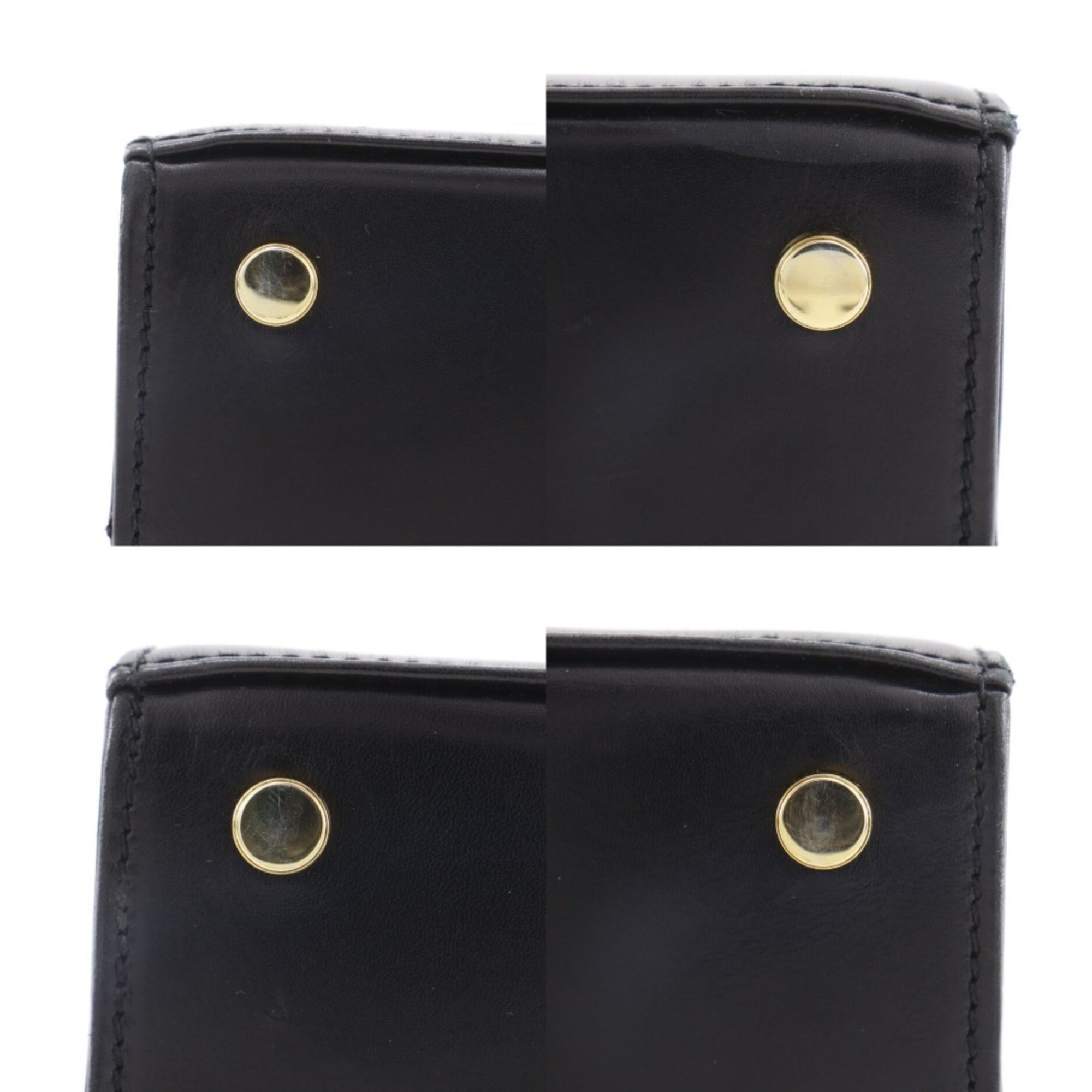 Salvatore Ferragamo Black Leather Handbag (Pre-Owned)