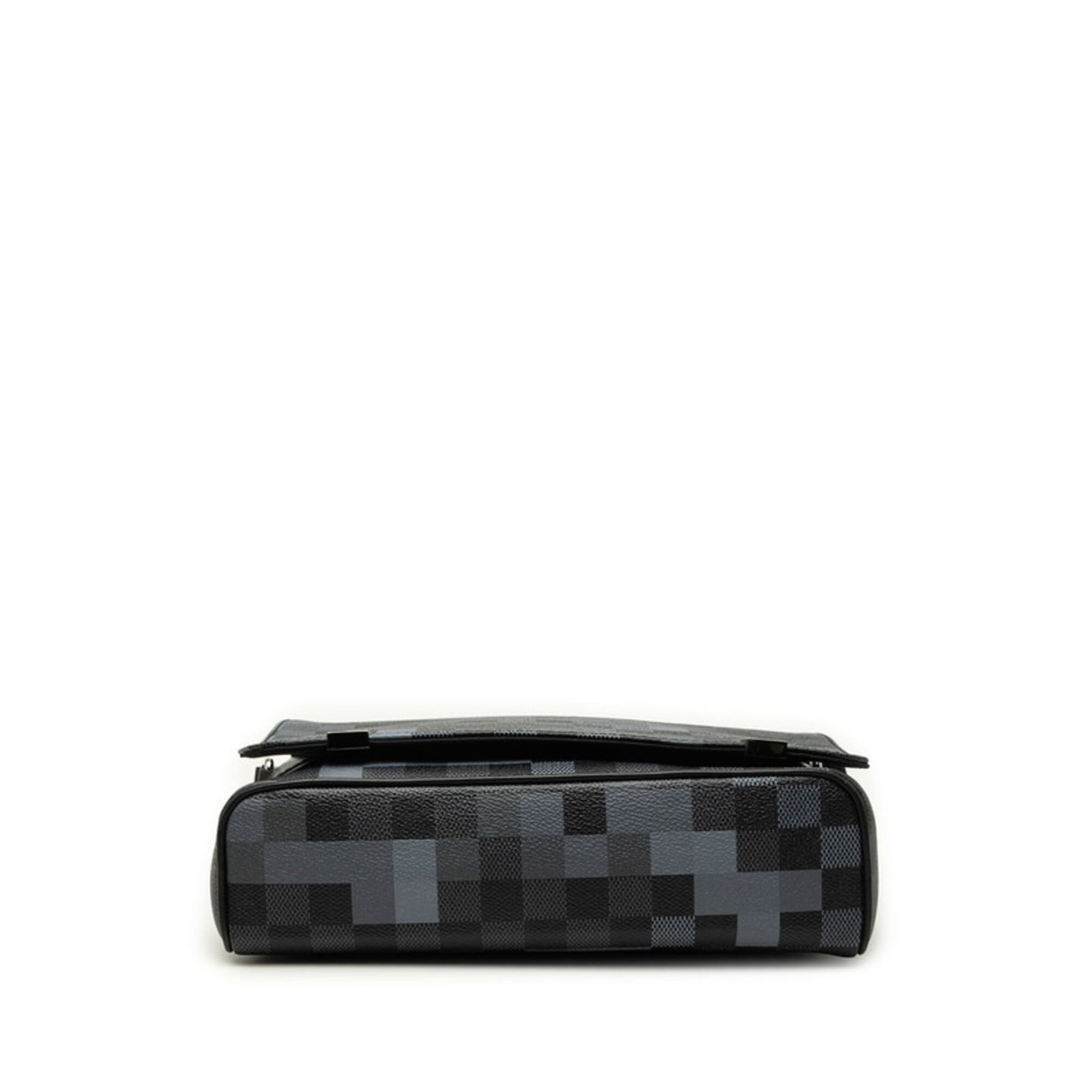 Louis Vuitton Damier Graphite Black Gray Pvc Leather Shoulder Bag (Pre-Owned)