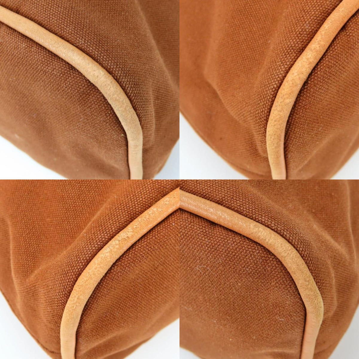Hermes Kara Brown Cotton Pouch (Pre-Owned)
