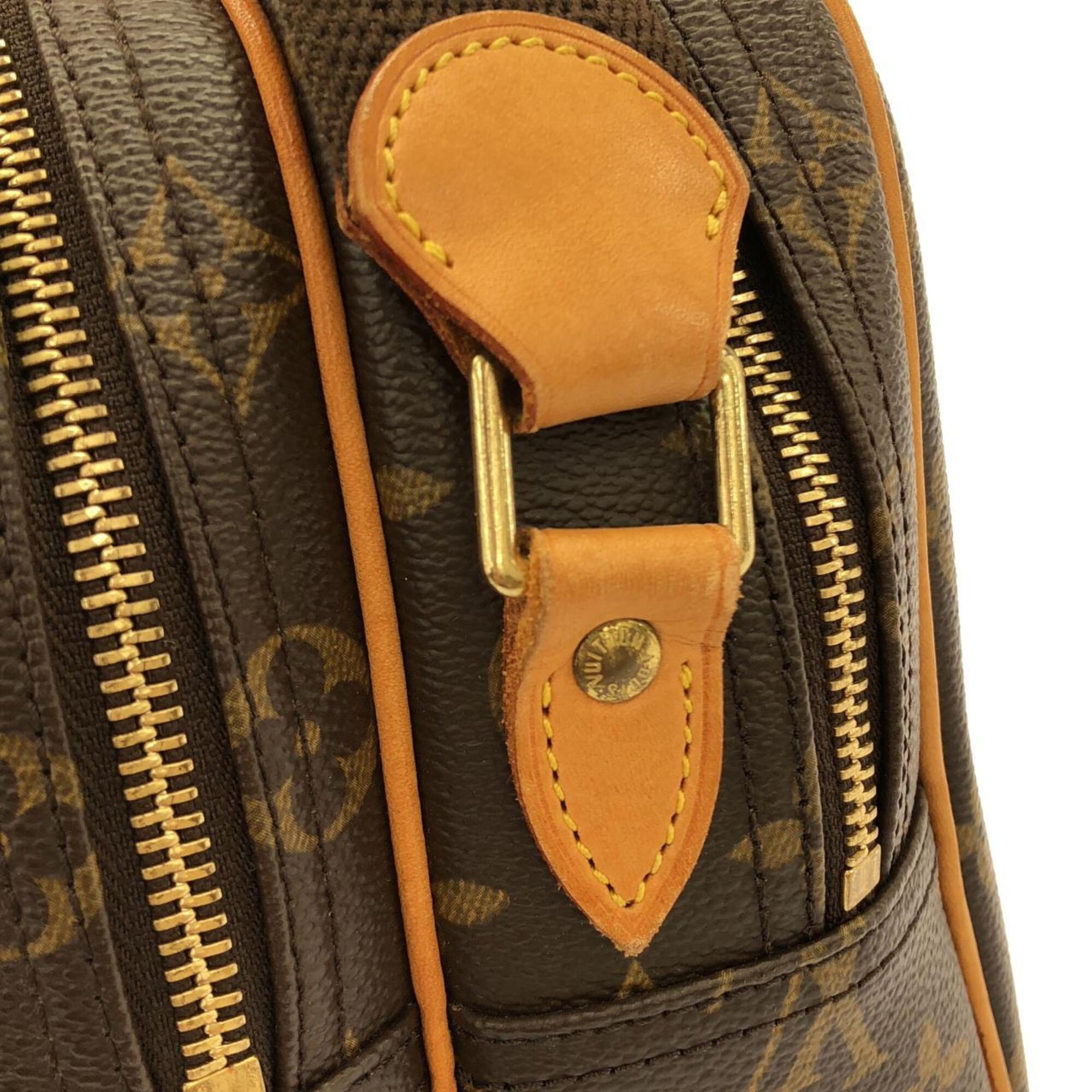 Louis Vuitton Monogram Marron Coated Canvas Shoulder Bag (Pre-Owned)