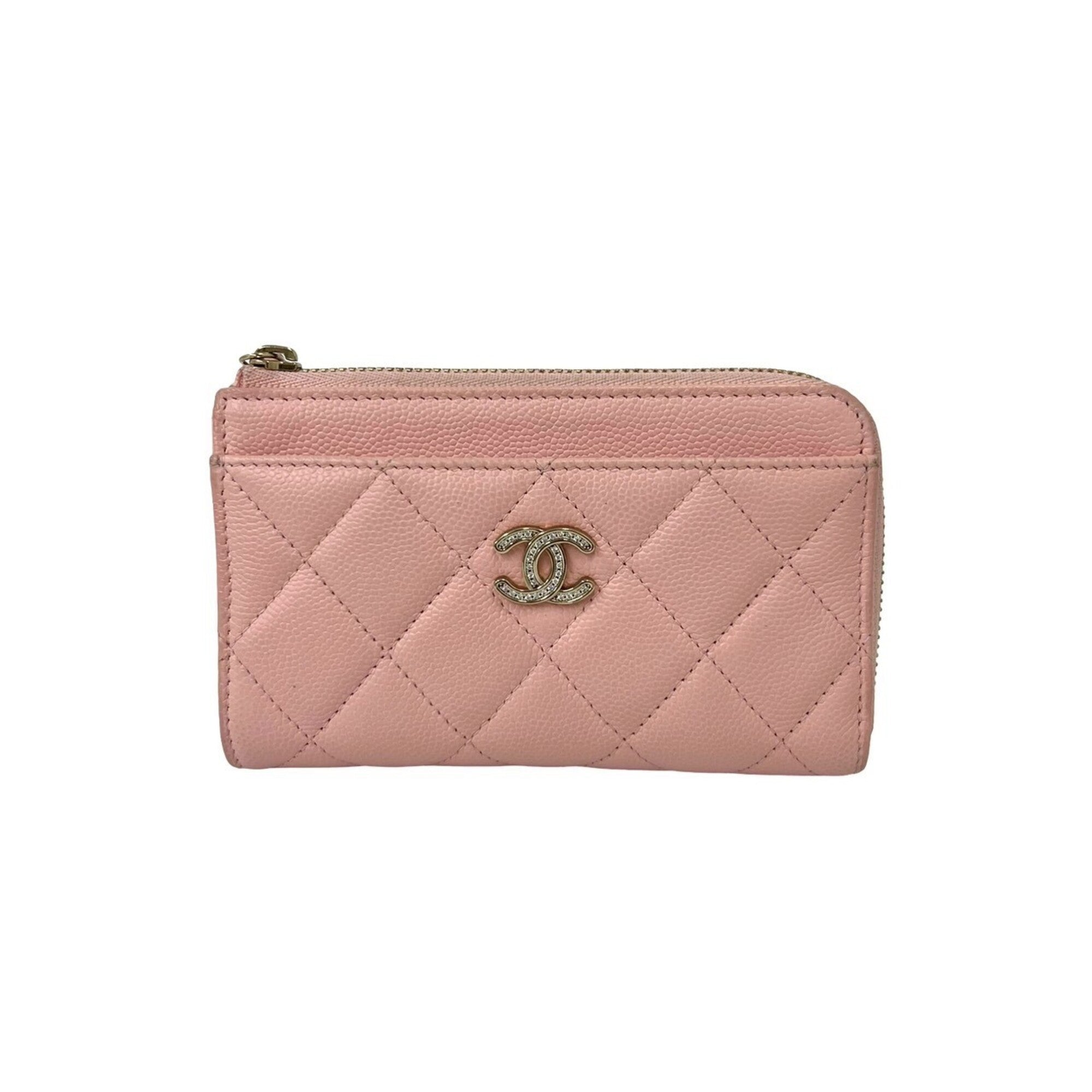 Chanel Pink Grained Calfskin Coin Purse/Coin Case (Pre-Owned)
