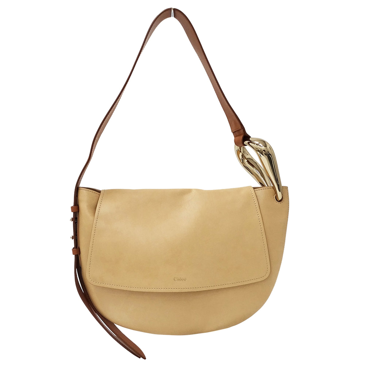 Chloé Beige Leather Handbag Shoulder Bag (Pre-Owned)