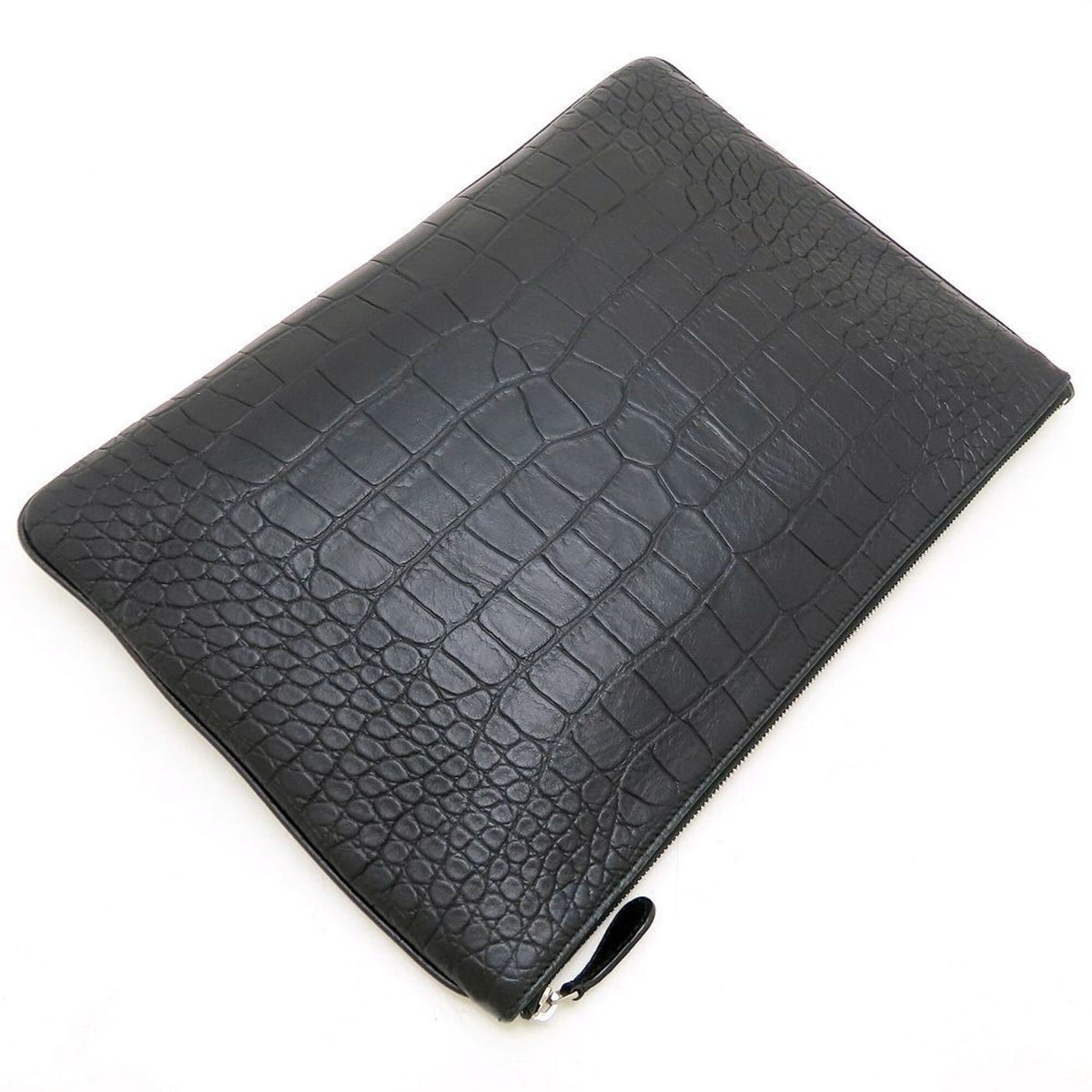 Balenciaga Black Leather Clutch Bag (Pre-Owned)