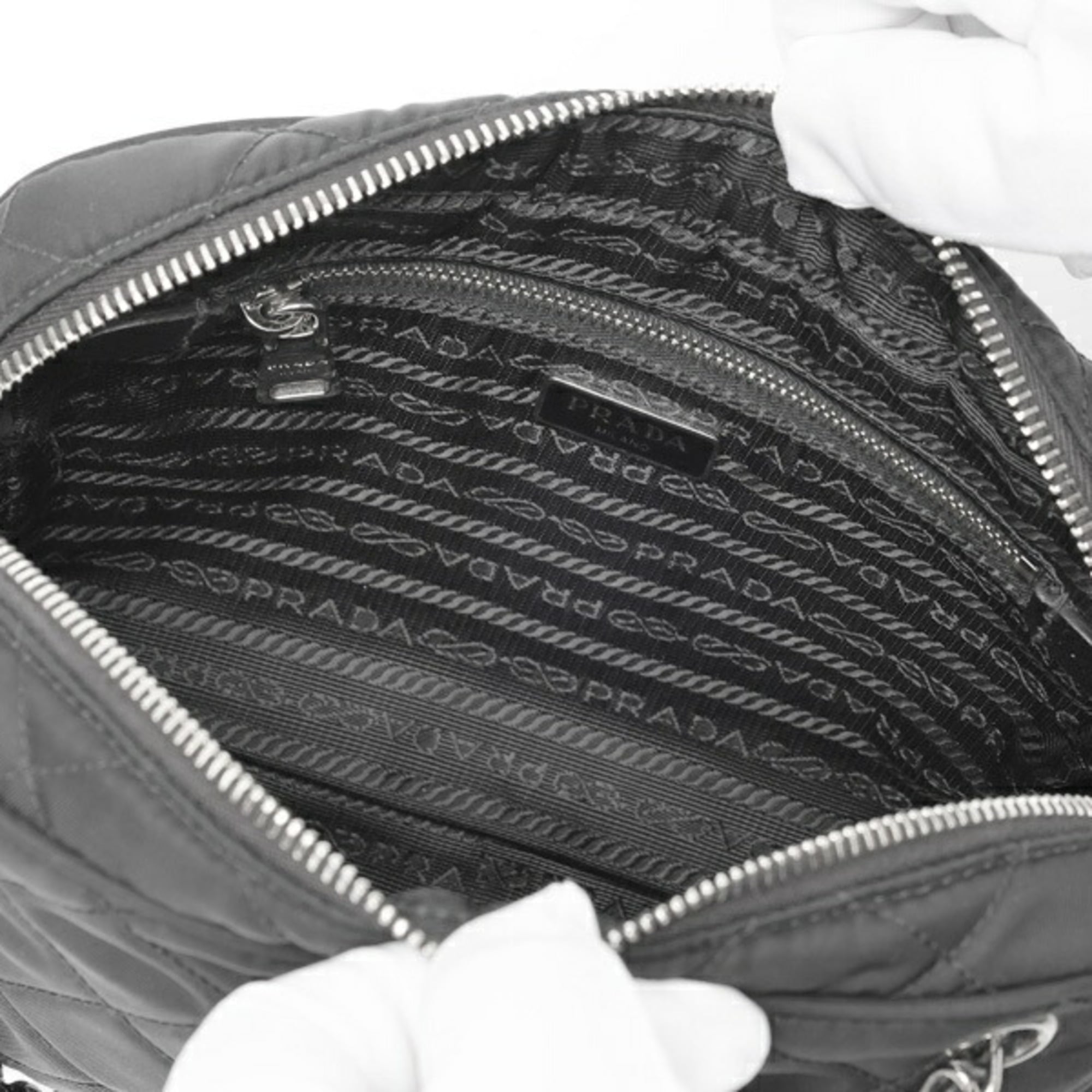 Prada Black Nylon Shoulder Bag (Pre-Owned)