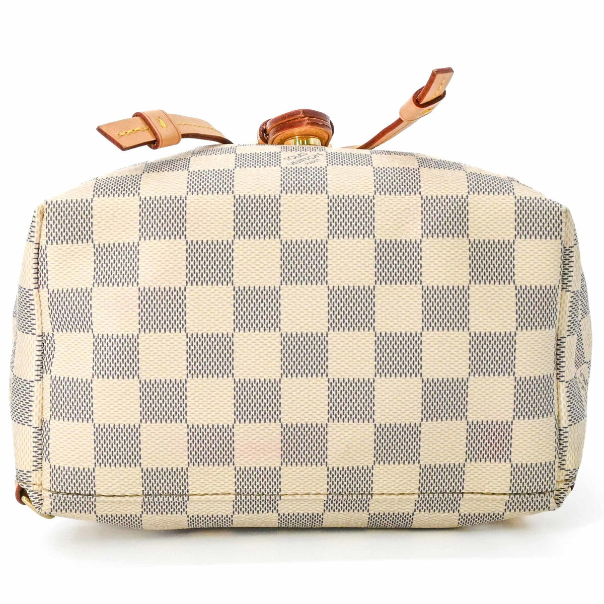 Louis Vuitton Damier Azur White Damier Azur Leather Backpack (Pre-Owned)