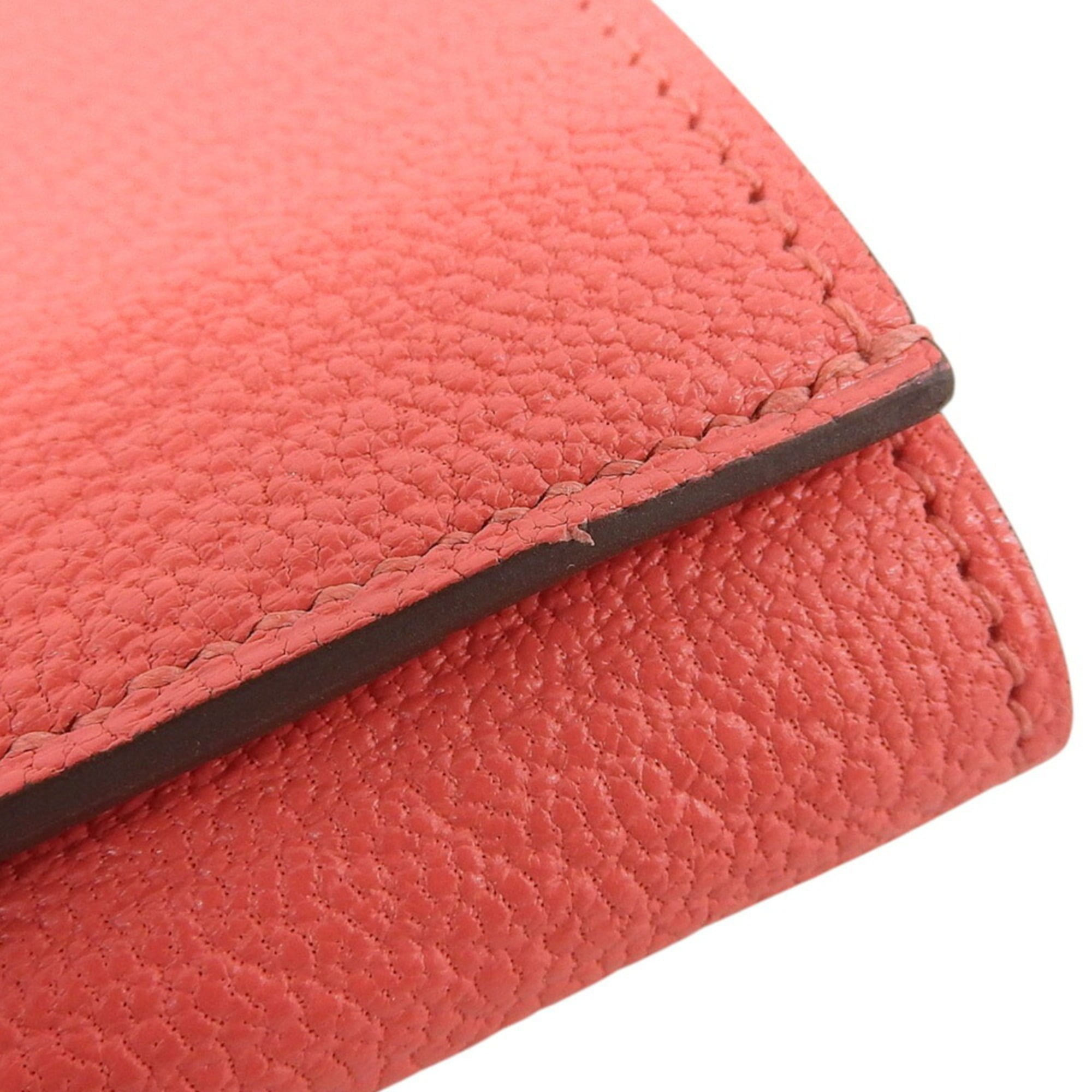 Hermes Pink Chevre Myzore Leather Wallet (Tri-Fold) (Pre-Owned)