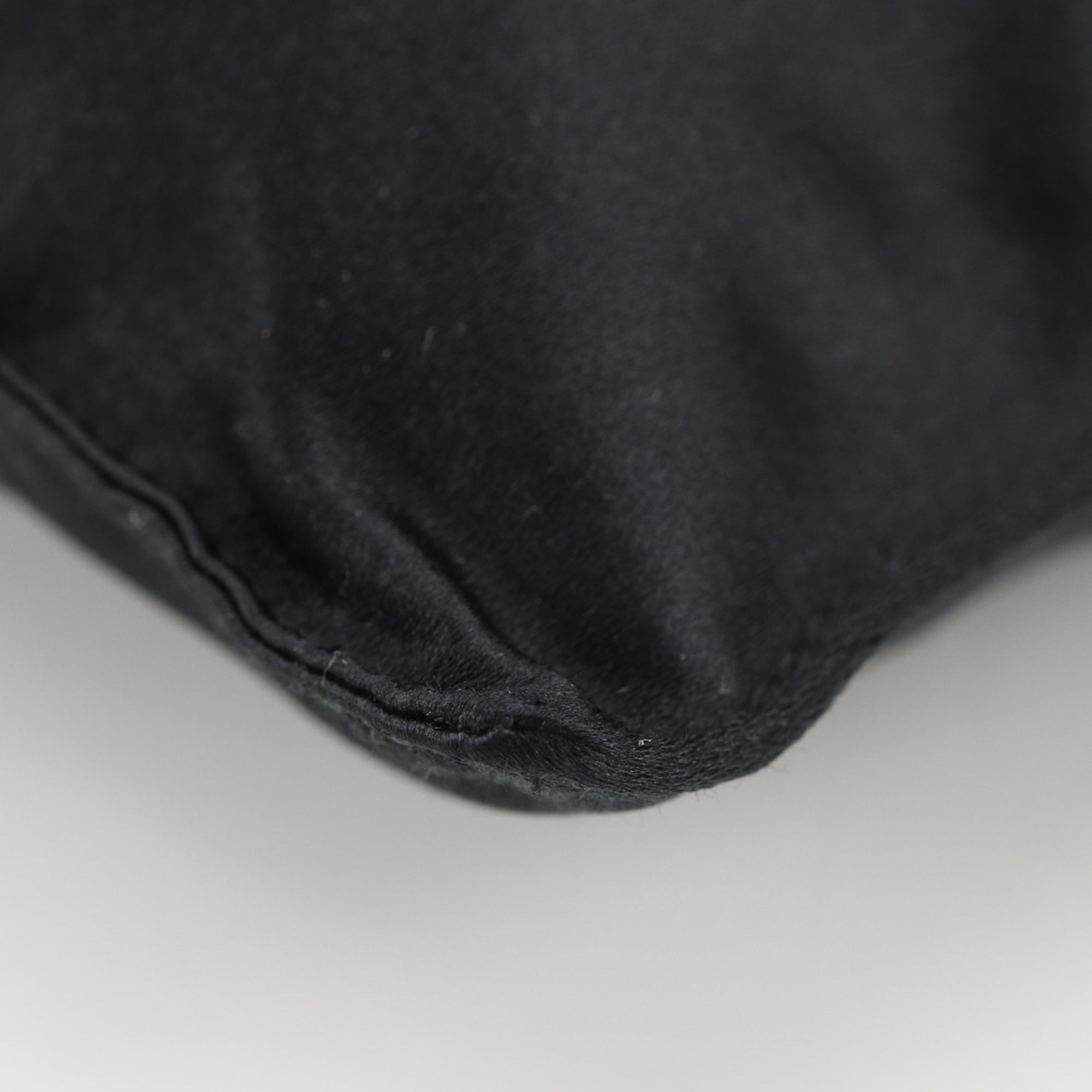 Prada Black Nero Satin Pochette Shoulder Bag (Pre-Owned)