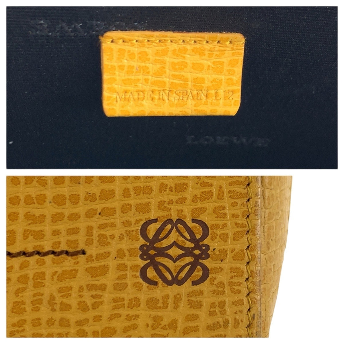 Loewe Yellow Leather Handbag Pouch (Pre-Owned)