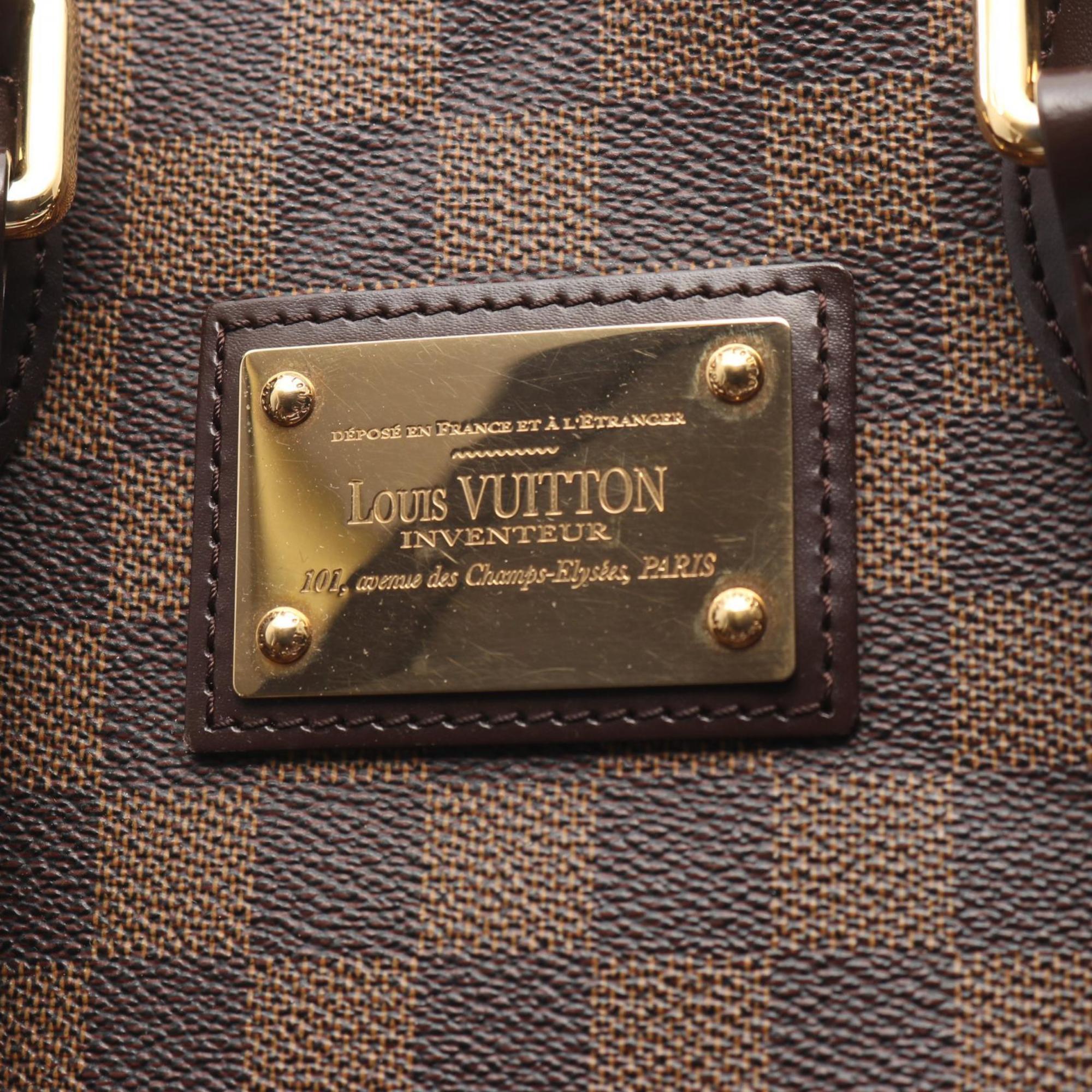 Louis Vuitton Brown Damier Canvas Coated Canvas Leather Tote Bag (Pre-Owned)