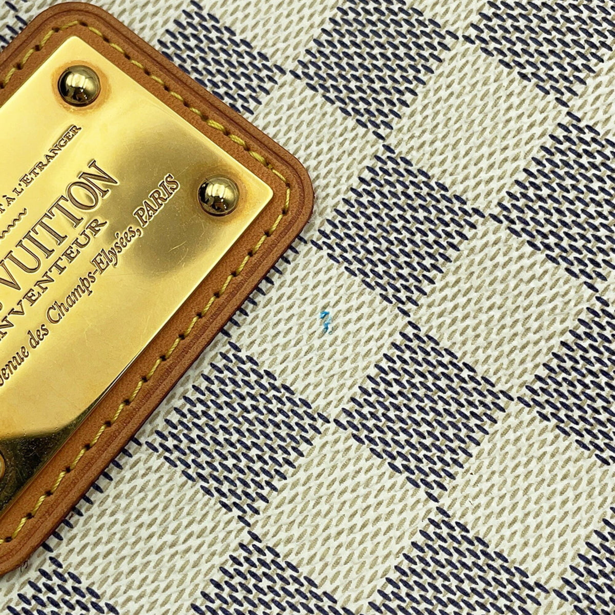 Louis Vuitton Beige Damier Azur Clutch Bag Shoulder Bag (Pre-Owned)
