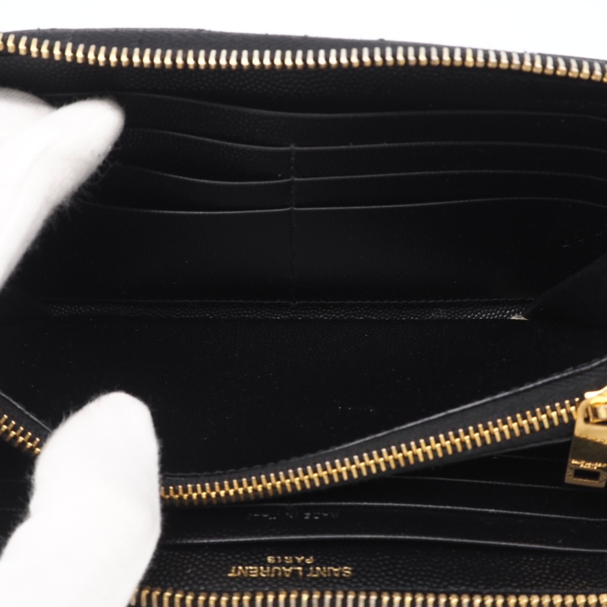 Saint Laurent Black Long Wallet (Bi-Fold) (Pre-Owned)