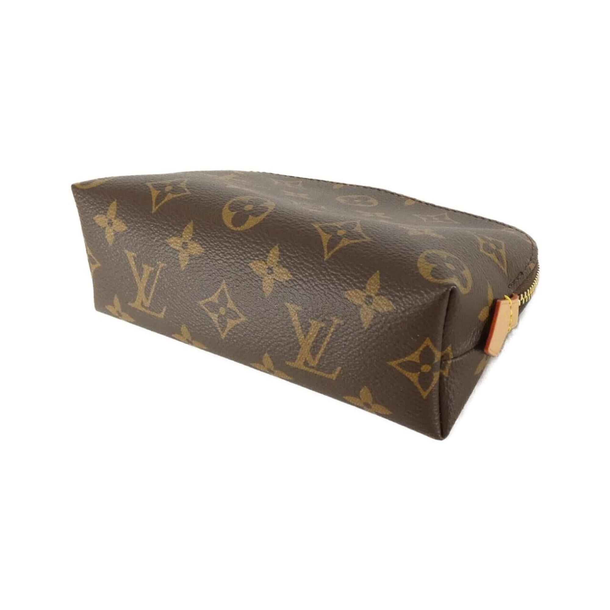 Louis Vuitton Brown Coated Canvas Handbag Pochette Pouch Wash Bag (Pre-Owned)