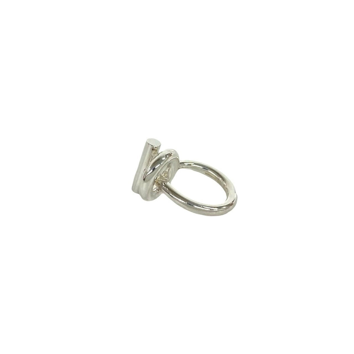 Hermes Silver Silver 925 Band Ring (Pre-Owned)