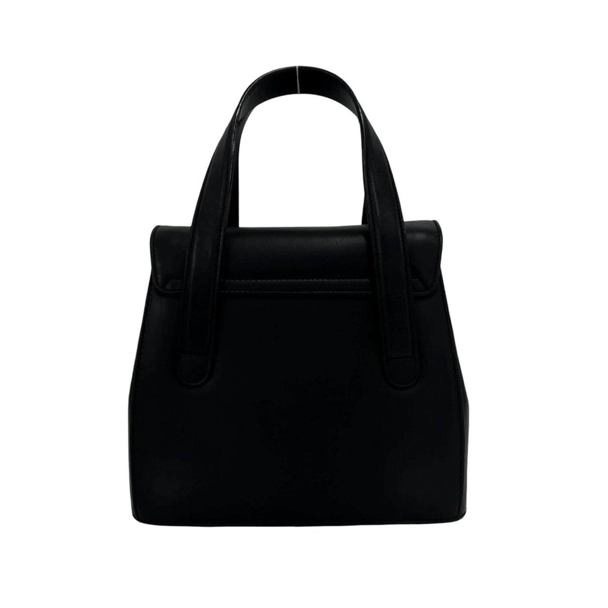 Salvatore Ferragamo Black Leather Handbag Shoulder Bag (Pre-Owned)