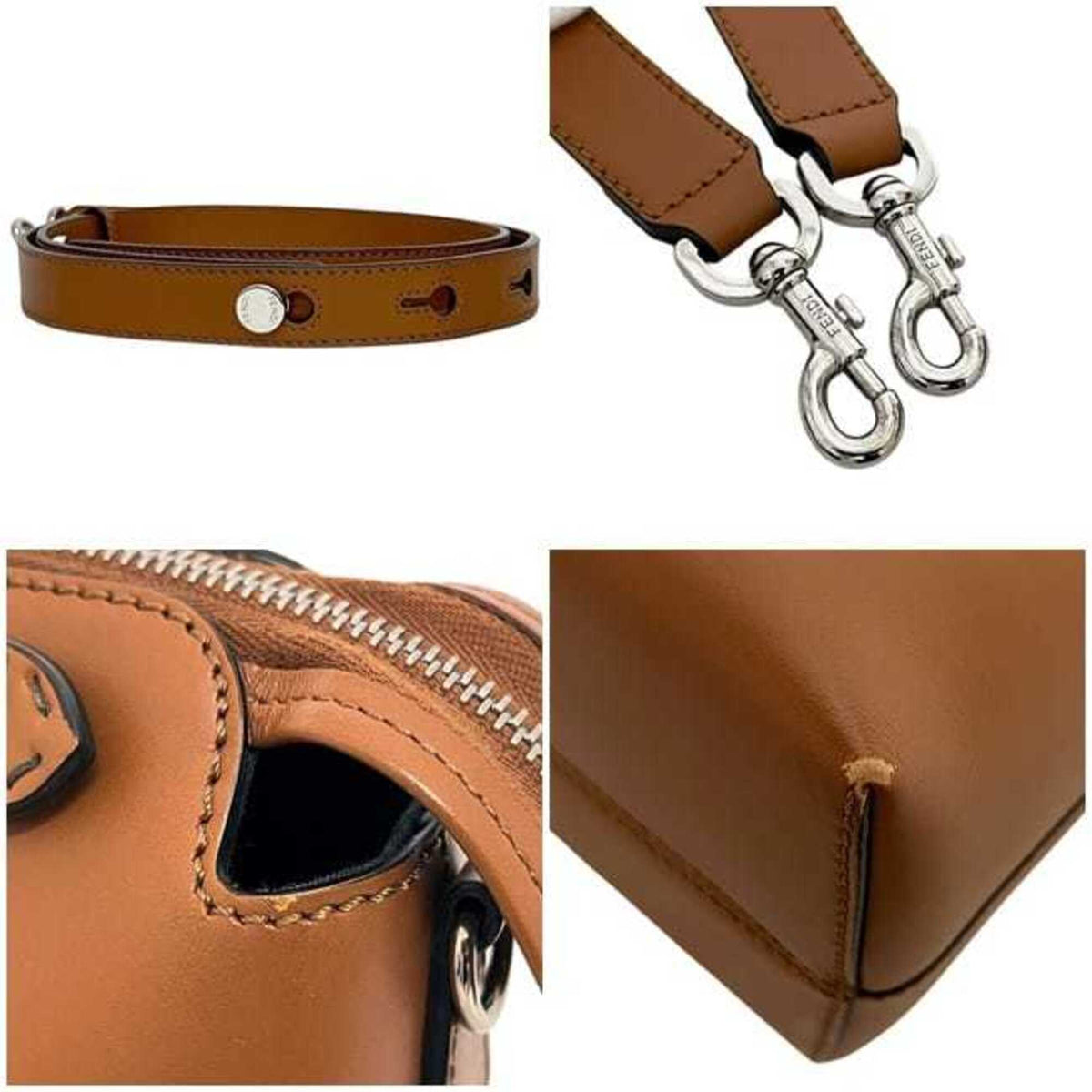 Fendi Brown Leather Shoulder Bag (Pre-Owned)