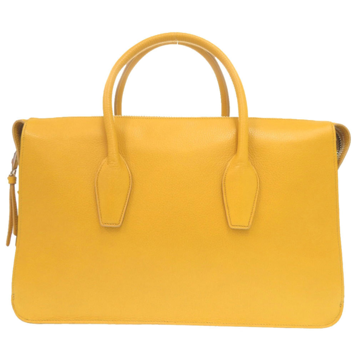 Tod's Yellow Leather Handbag Shoulder Bag (Pre-Owned)