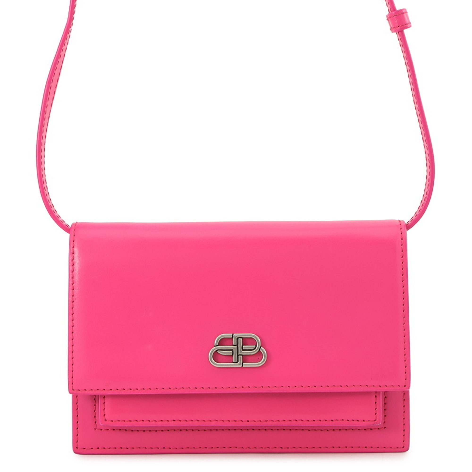 Balenciaga Pink Leather Handbag Pouch Shoulder Bag (Pre-Owned)