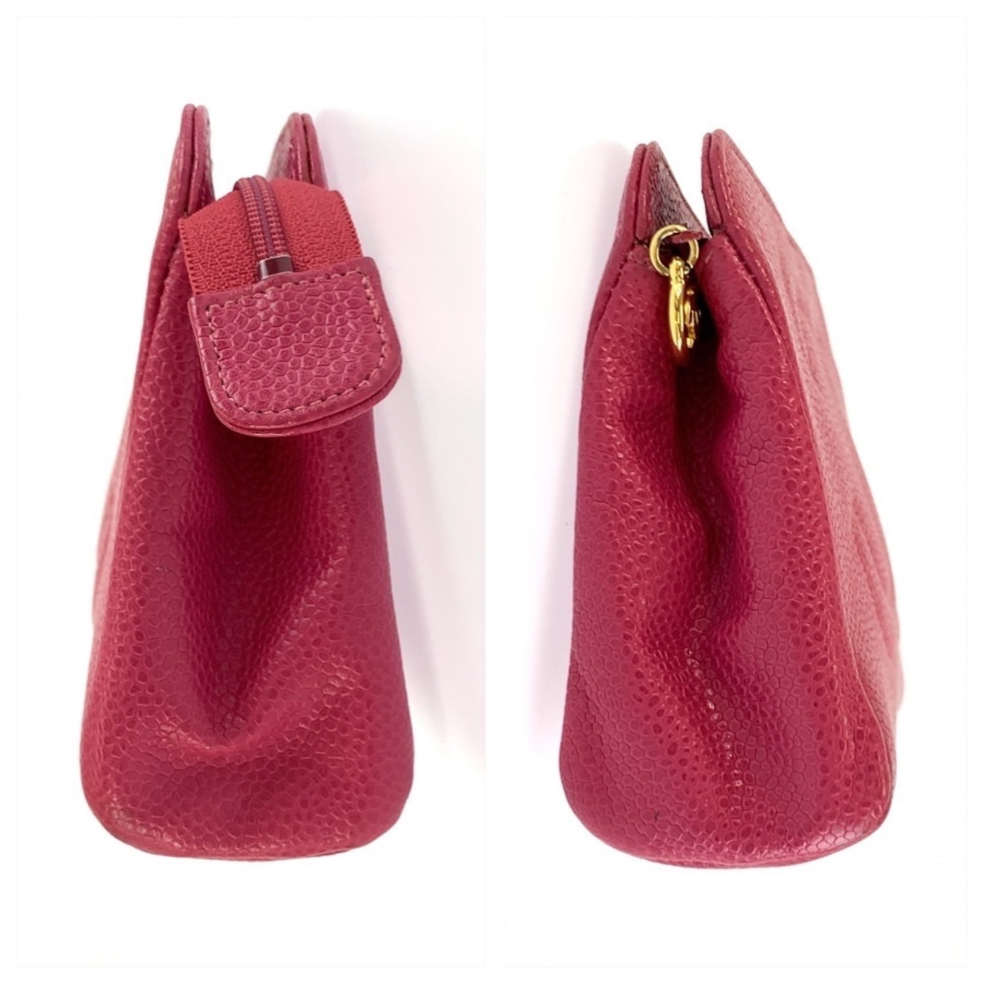 Chanel Pink Leather Pouch (Pre-Owned)