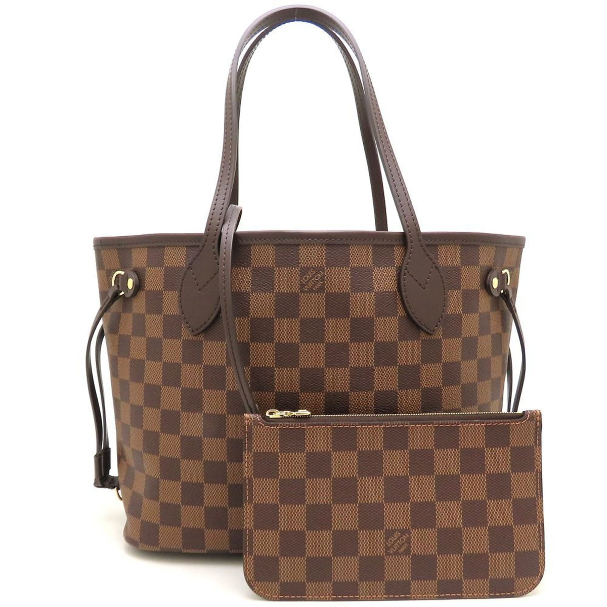 Louis Vuitton Ebene Damier Canvas Pouch Tote Bag (Pre-Owned)