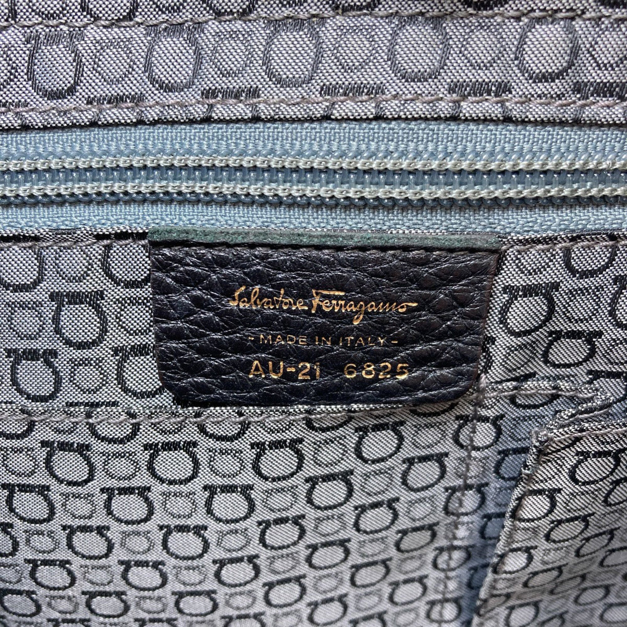 Salvatore Ferragamo Black Leather Tote Bag (Pre-Owned)