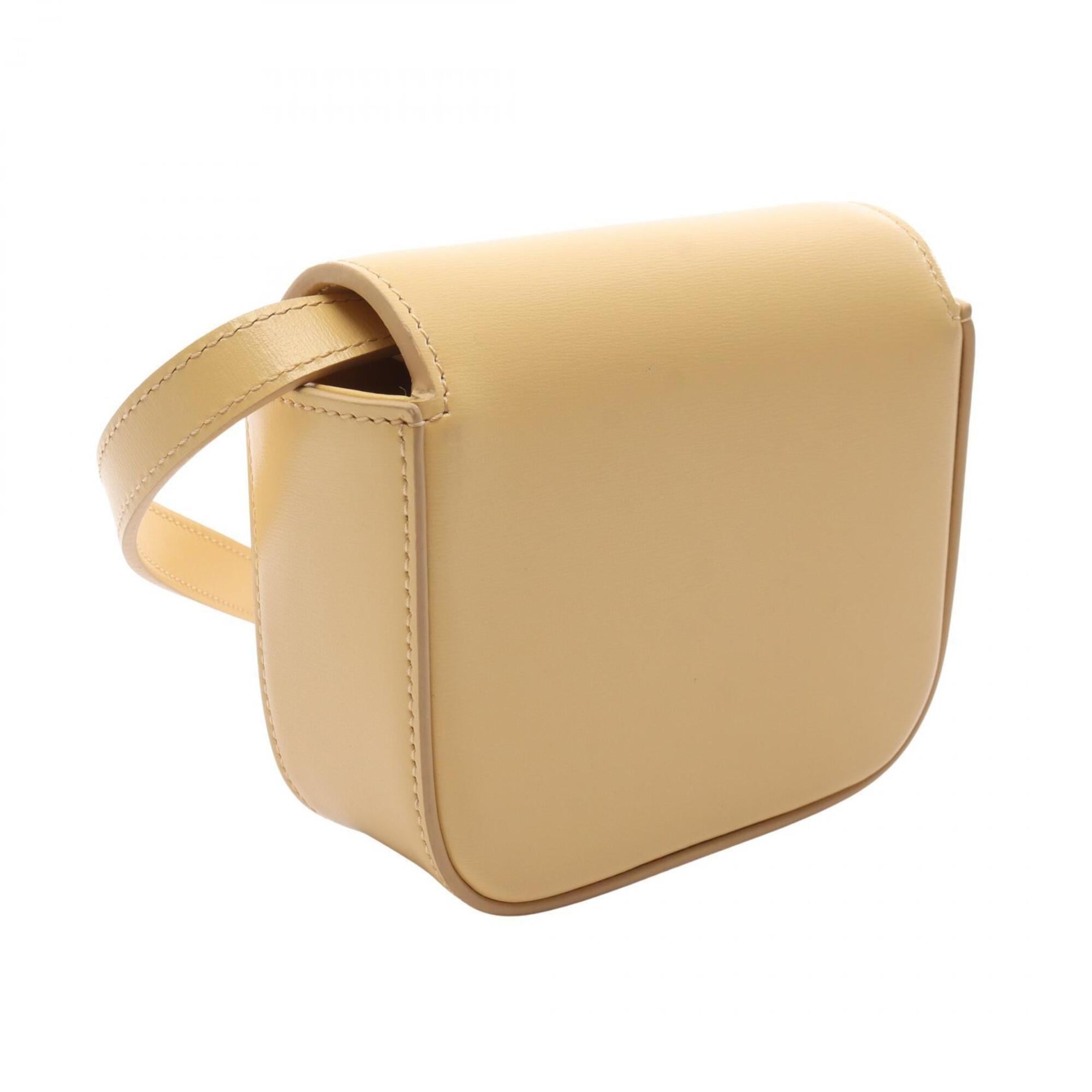 Celine Yellow Leather Handbag Shoulder Bag (Pre-Owned)