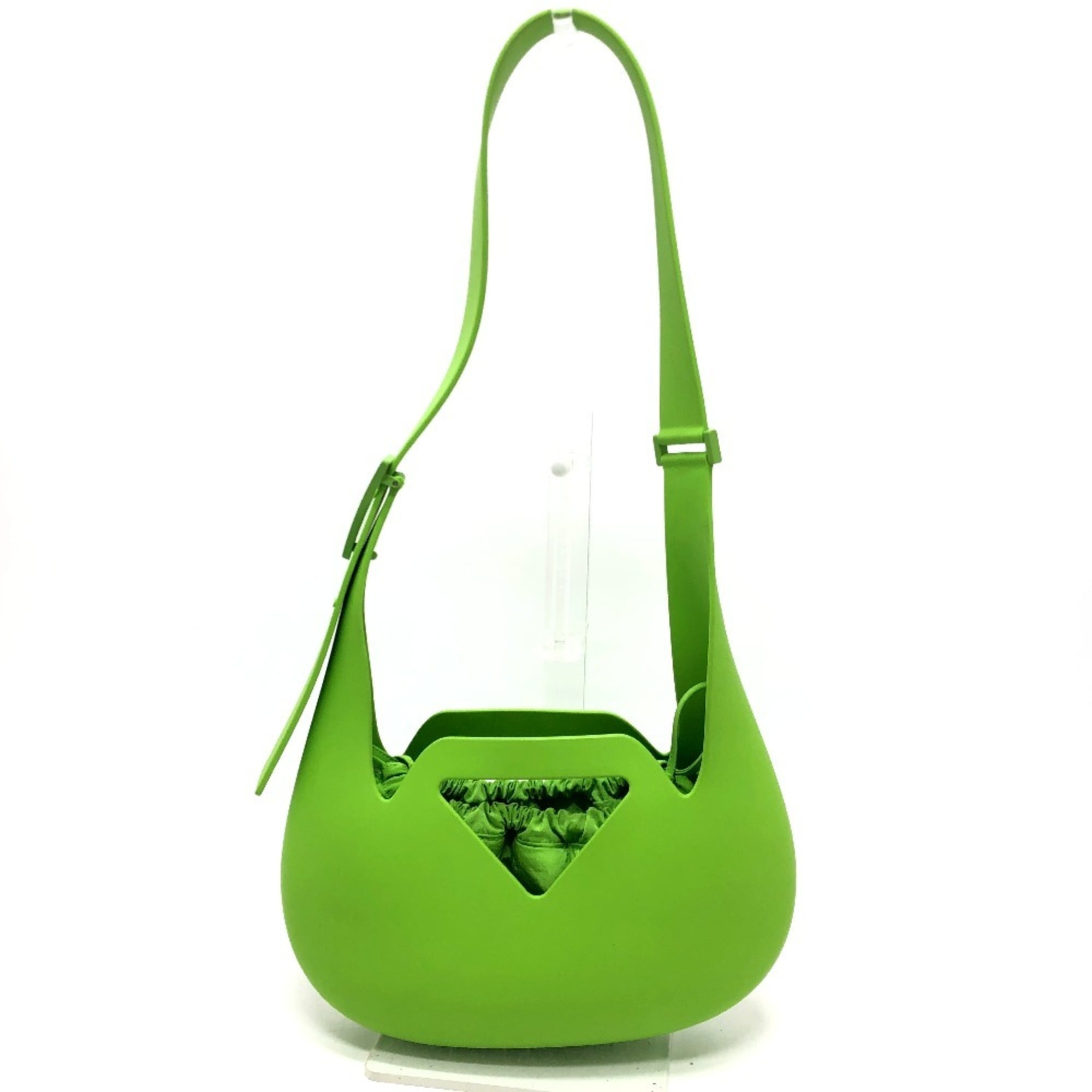 Bottega Veneta Green Rubber Shoulder Bag (Pre-Owned)