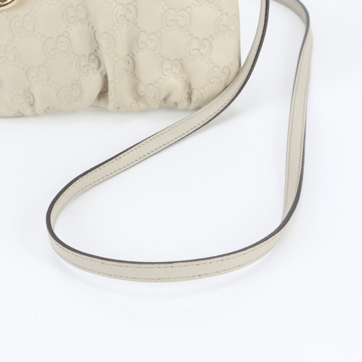 Gucci Ivory Leather Crossbody Bag Shoulder Bag (Pre-Owned)