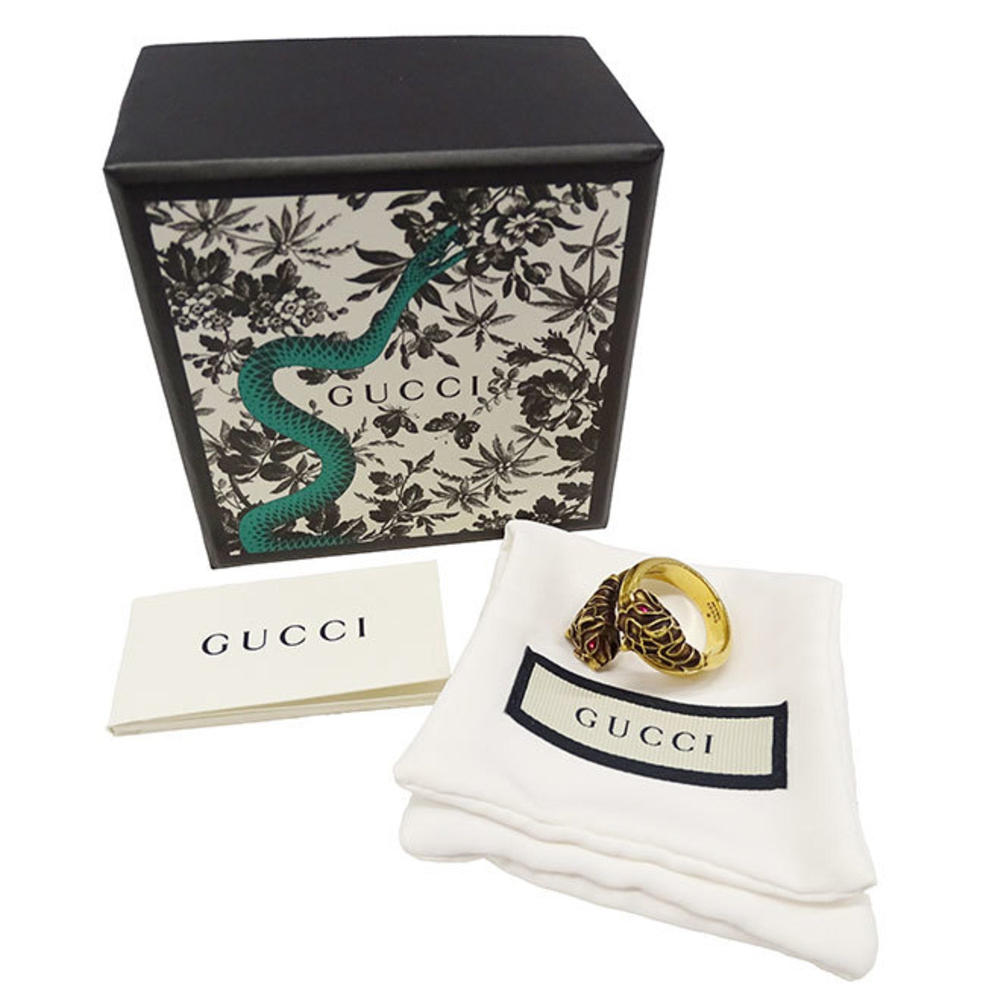 Gucci Gold Red Color Gold Plating Anniversary Ring (Pre-Owned)