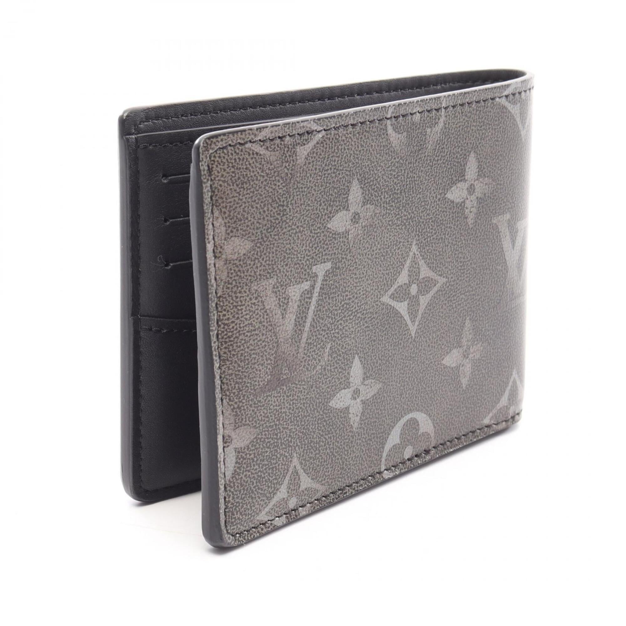 Louis Vuitton Black Leather Wallet (Bi-Fold) (Pre-Owned)