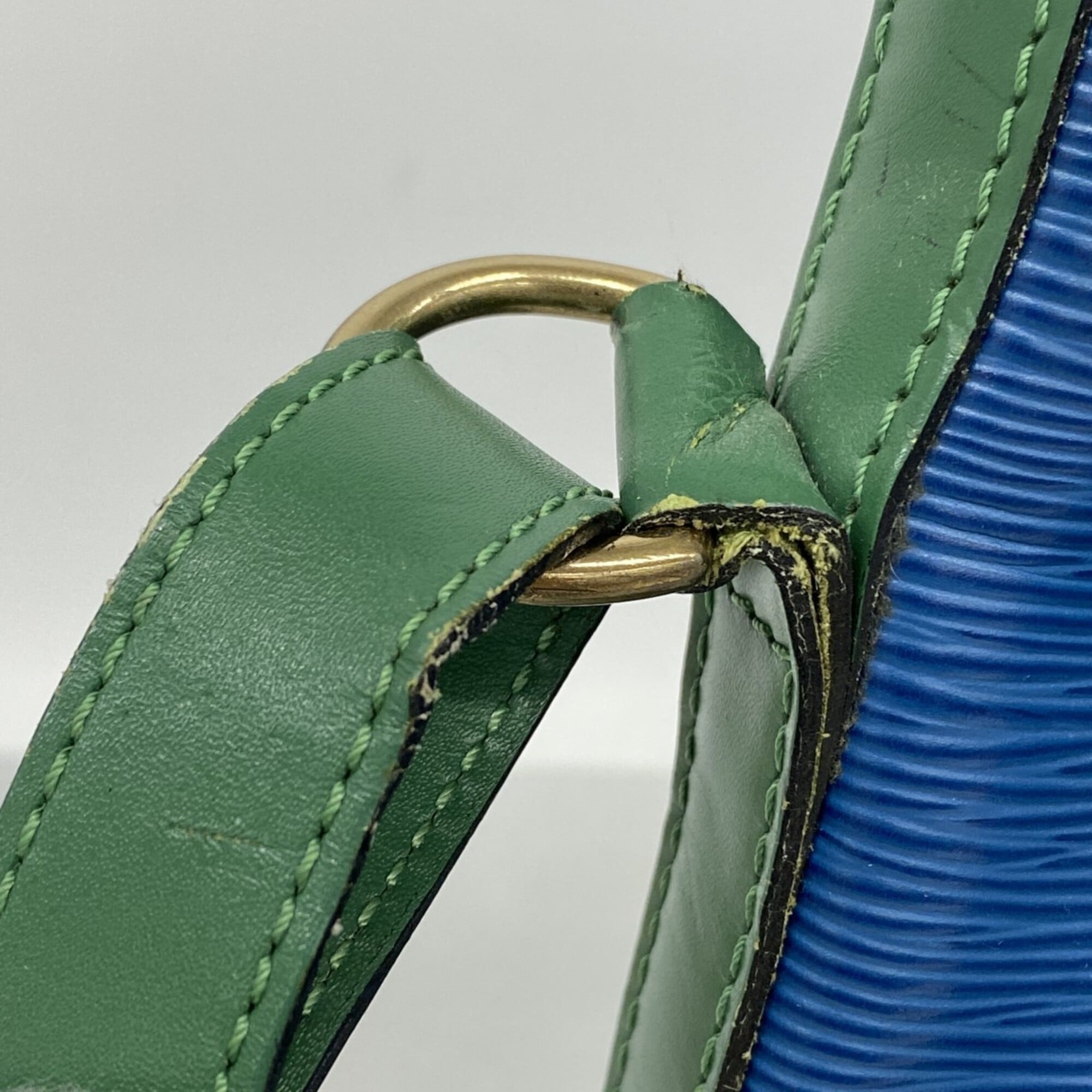Louis Vuitton Borneo Green Toledo Blue Shoulder Bag (Pre-Owned)