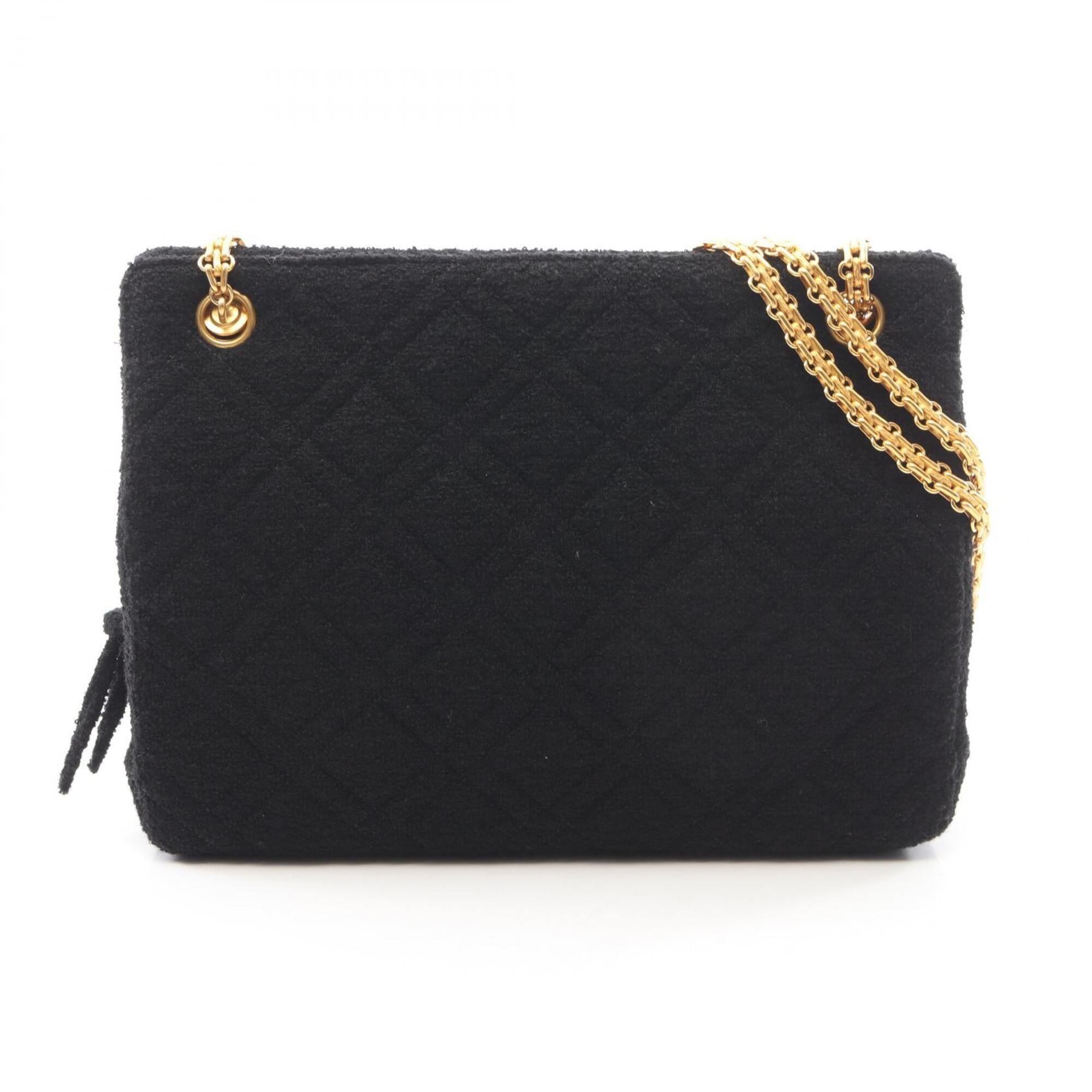 Chanel Black Fabric Handbag Shoulder Bag (Pre-Owned)