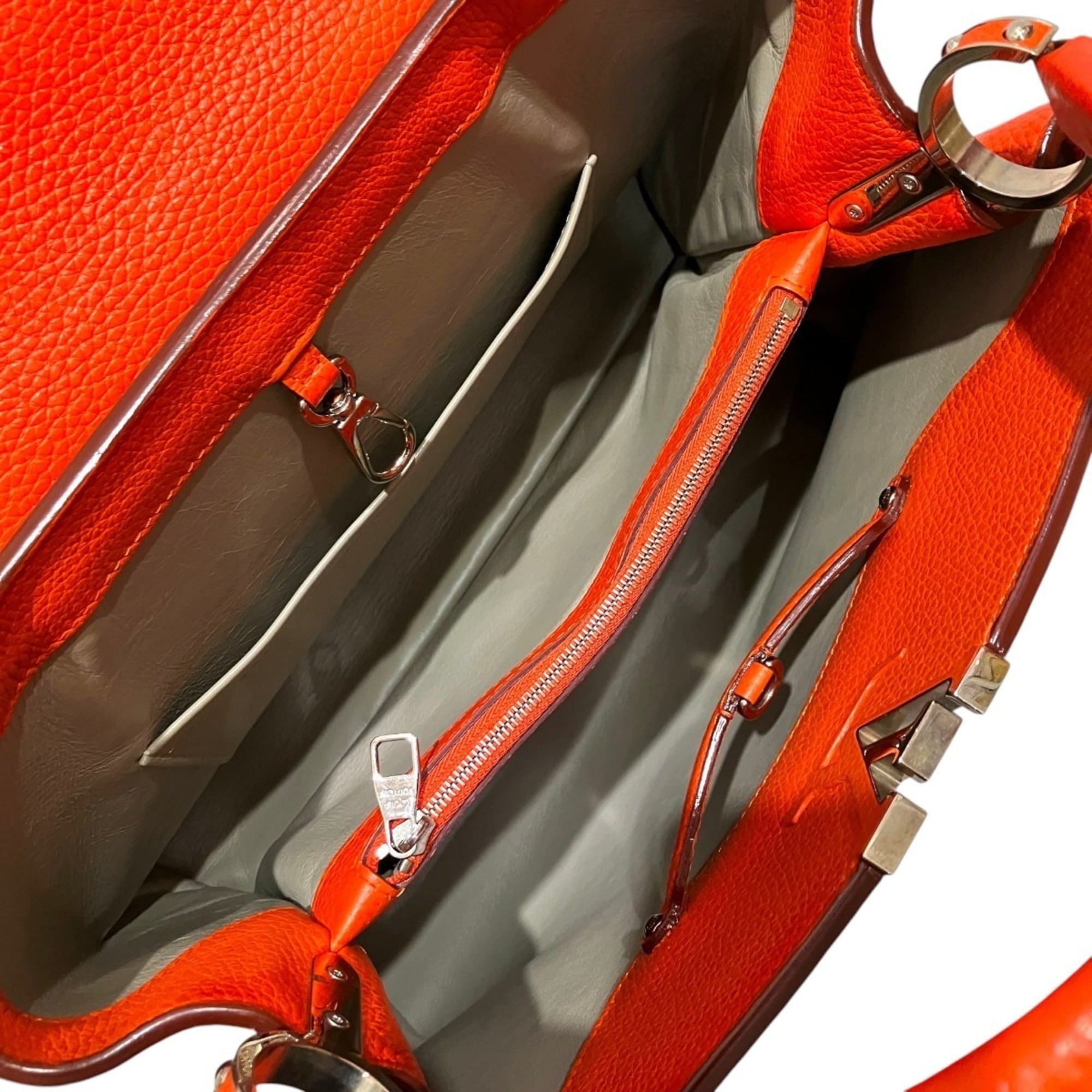 Louis Vuitton Clementine Leather Handbag (Pre-Owned)