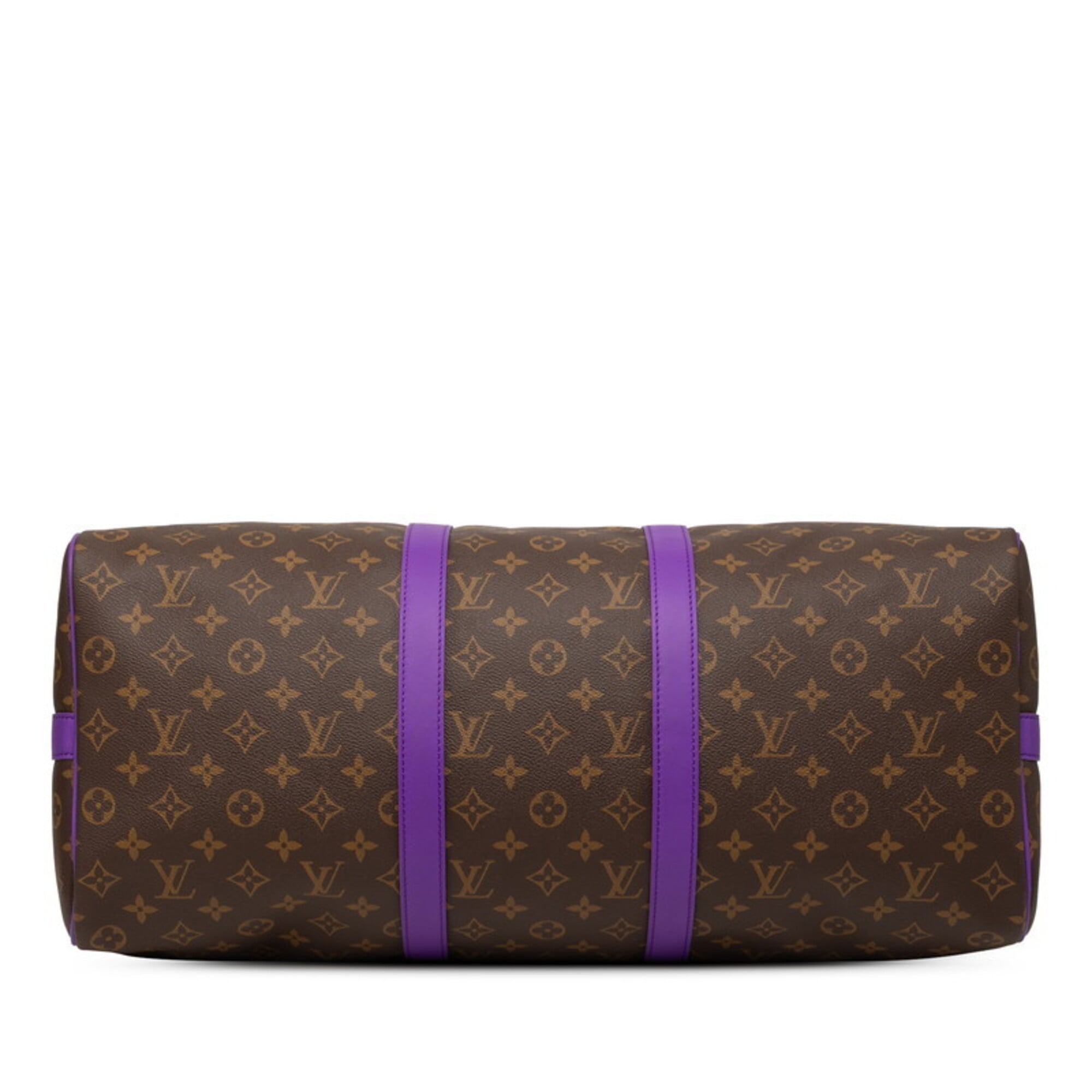 Louis Vuitton Monogram Macassar Purple Pvc Leather Boston Bag Shoulder Bag (Pre-Owned)