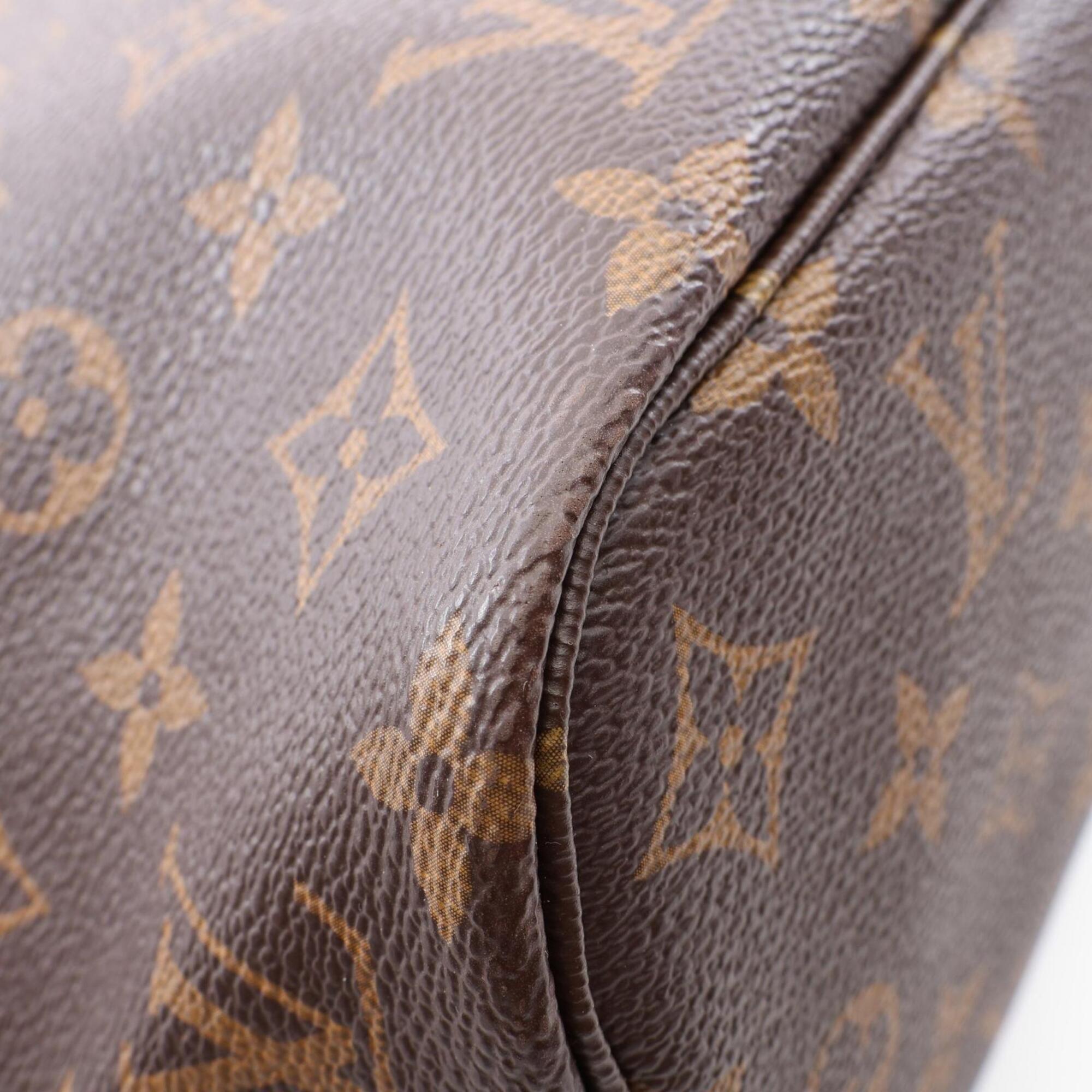 Louis Vuitton Brown Monogram Coated Canvas Leather Handbag Tote Bag (Pre-Owned)