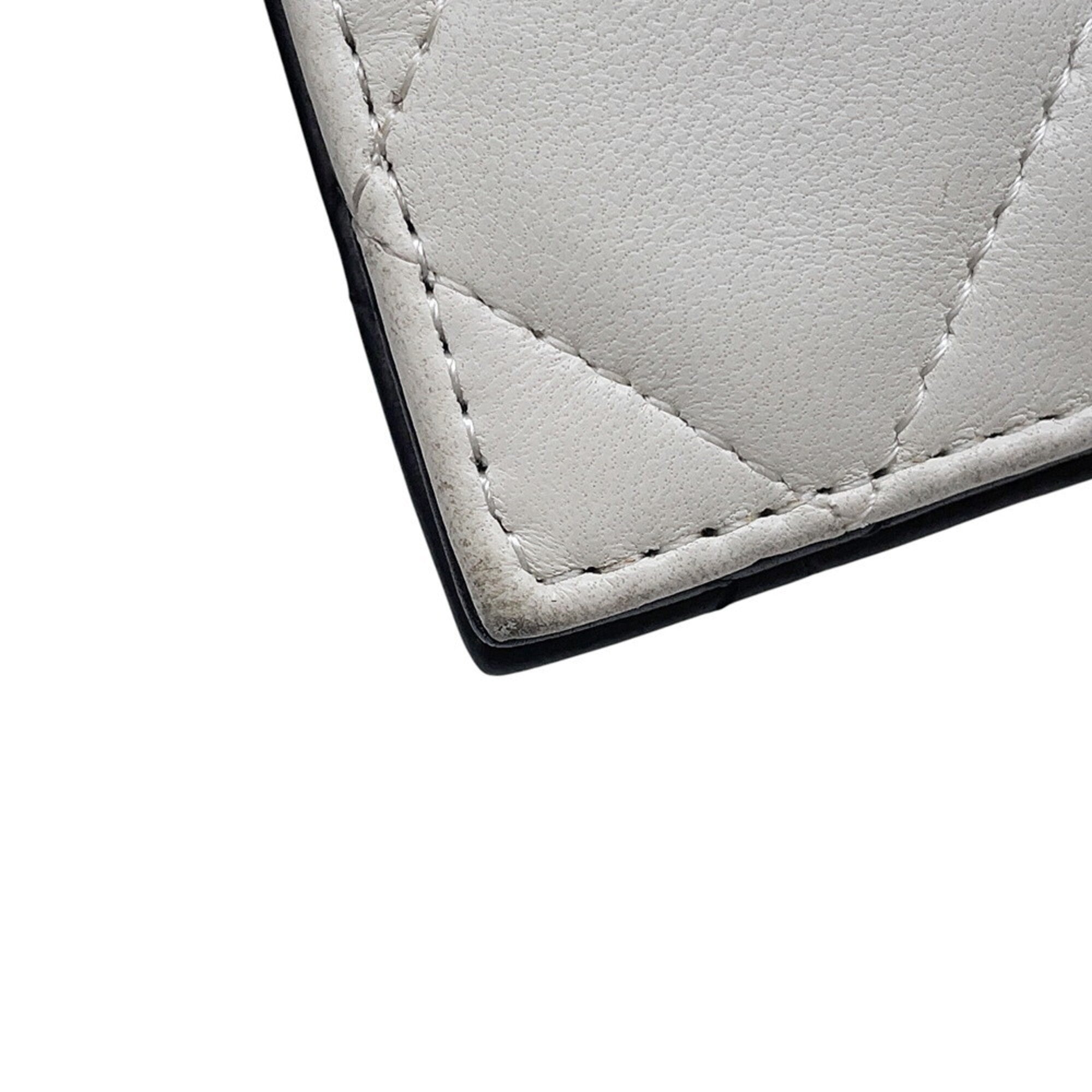 Chanel Black White Chain/Shoulder Wallet (Pre-Owned)