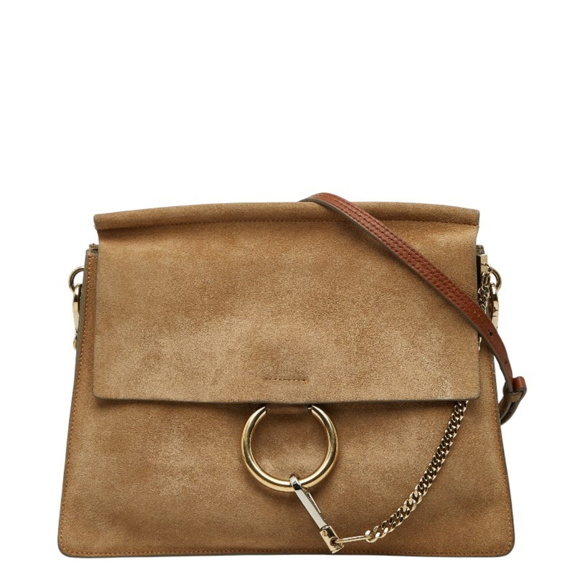 Chloé Beige Suede Leather Shoulder Bag (Pre-Owned)