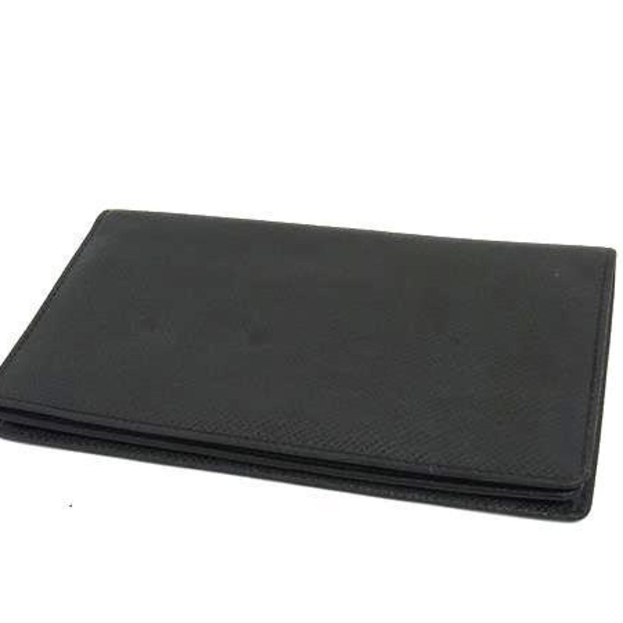 Louis Vuitton Ardoise Black Taiga Leather Long Wallet (Bi-Fold) (Pre-Owned)