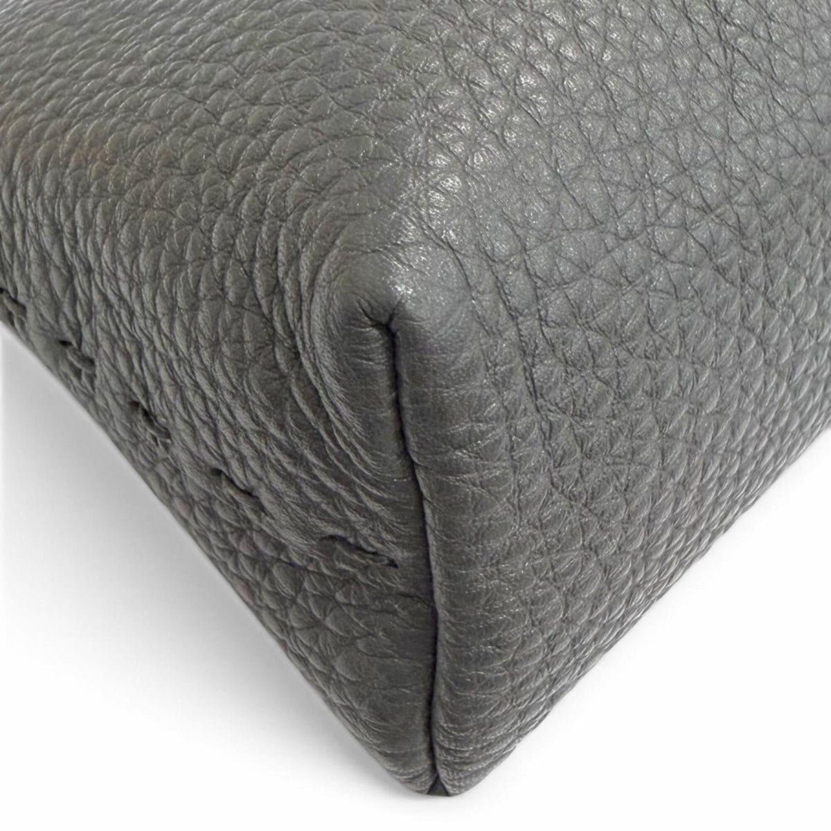 Fendi Dark Gray Leather Pouch (Pre-Owned)